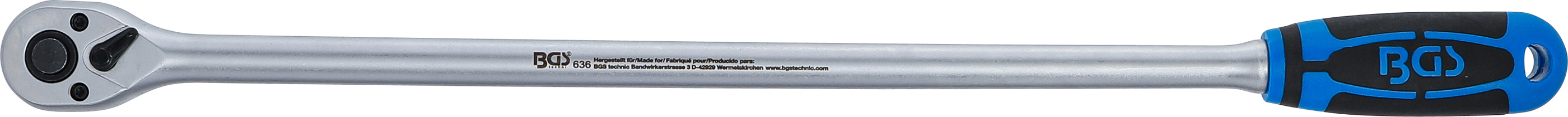 BGS Umschaltknarre | extra lang | Abtrieb Außenvierkant 10 mm (3/8") | 455 mm