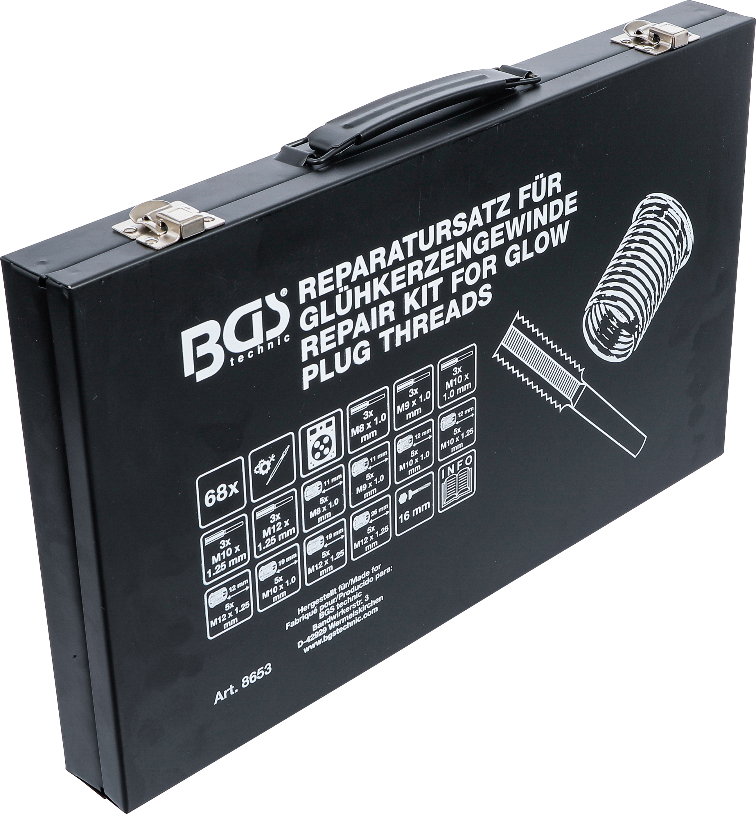BGS Reparatursatz für Glühkerzengewinde | M8 - M9 - M10 - M12