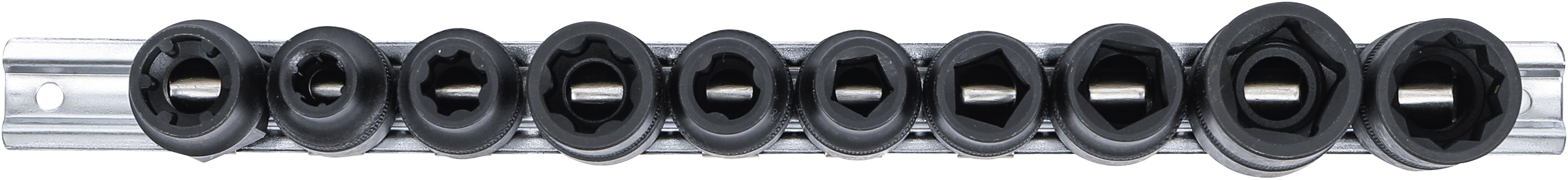 BGS Spezial-Kfz-Steckschlüssel-Einsätze | 3-/5-/6-/10-kant | 10-tlg.