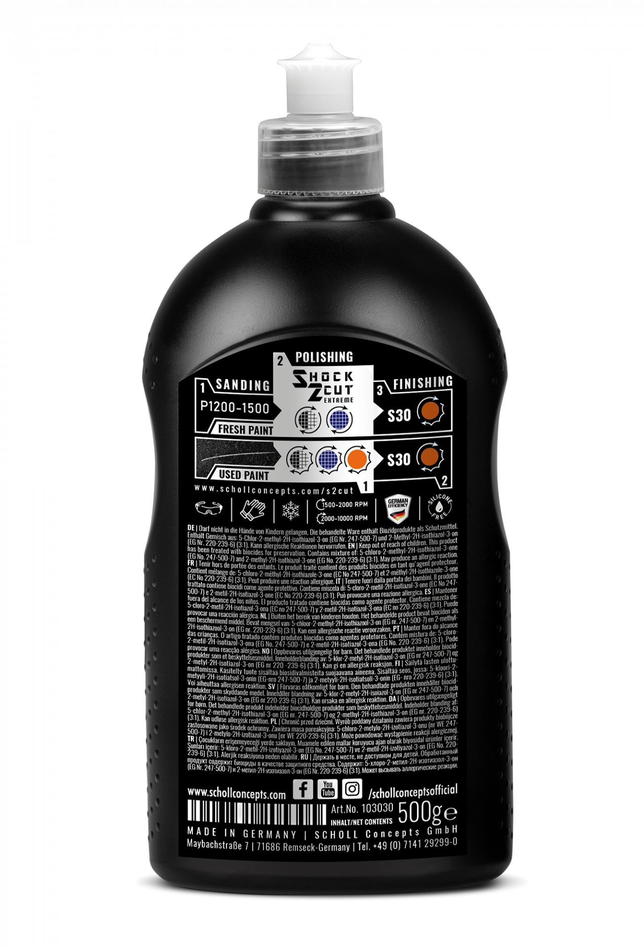 Scholl Concepts Shock2Cut Extreme Hochleistungspaste 500 gr