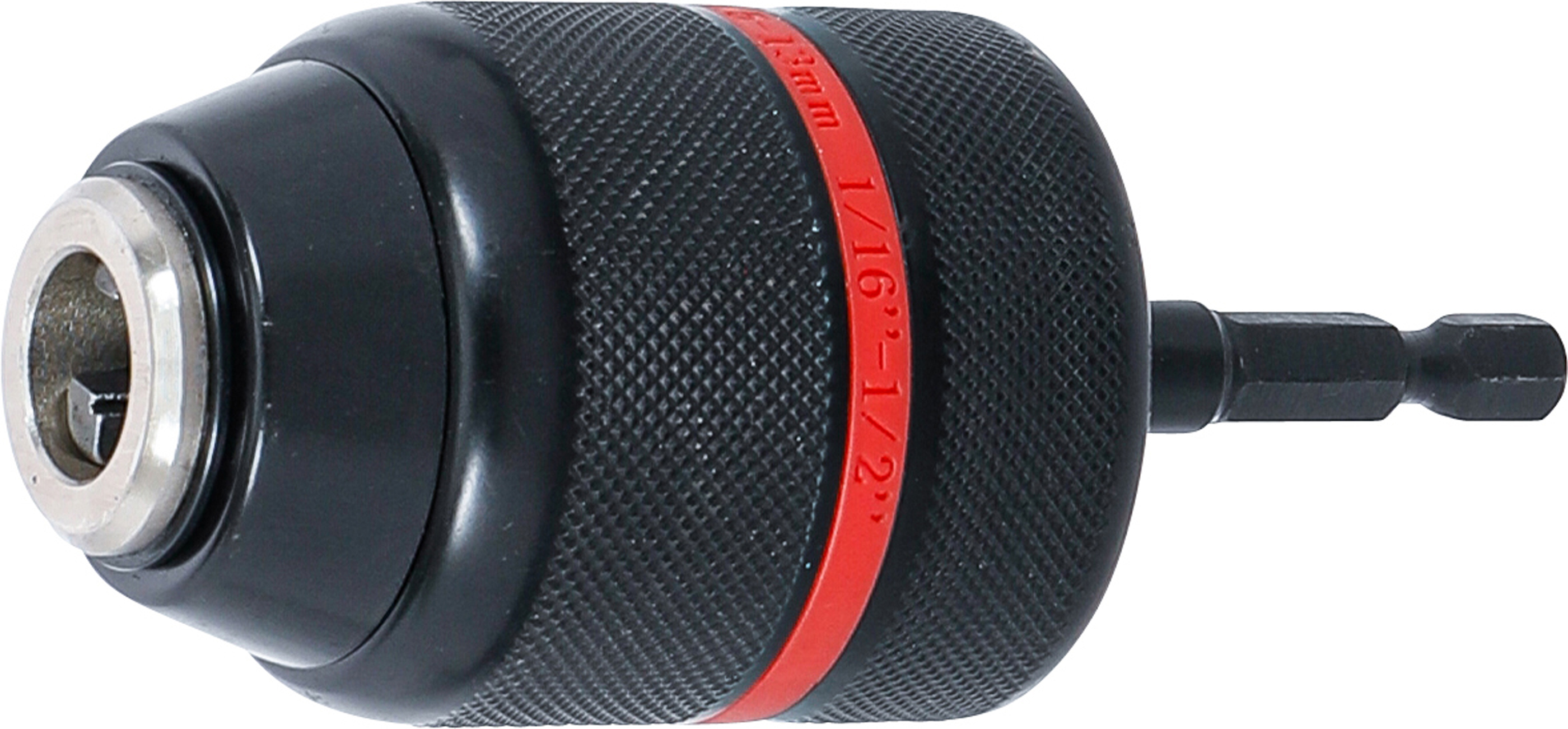 BGS Schnellspannbohrfutter | Metallausführung | Antrieb Außensechskant 6,3 mm (1/4") x 20 UNF | 1,5 - 13 mm