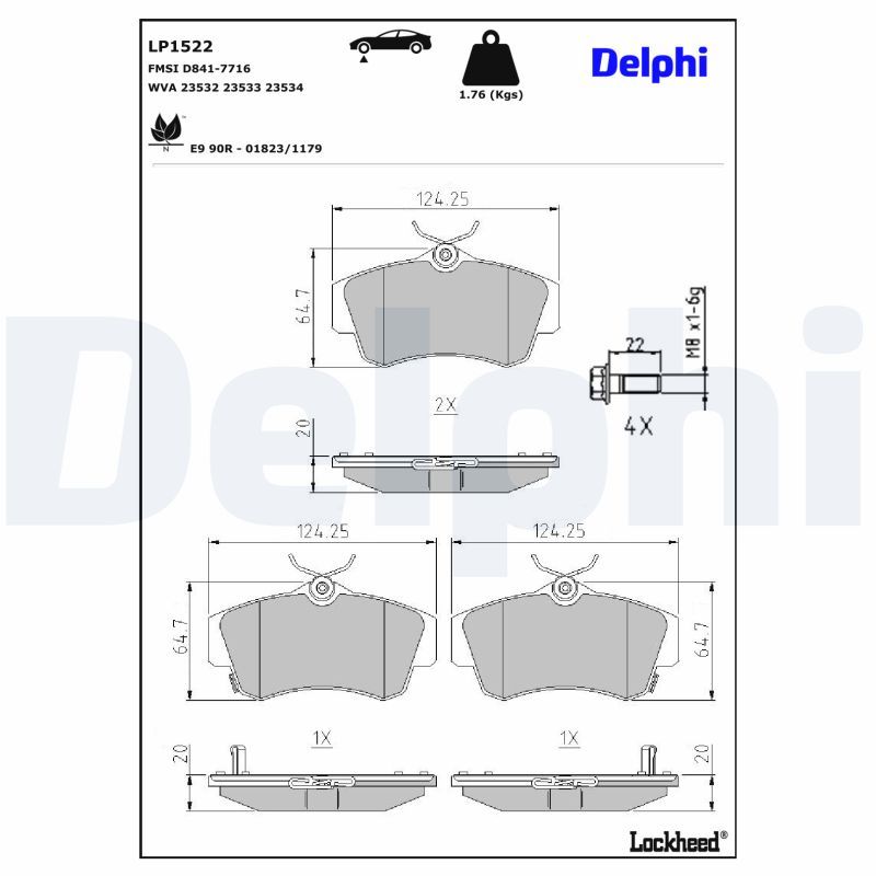 Bremsbelagsatz, Scheibenbremse