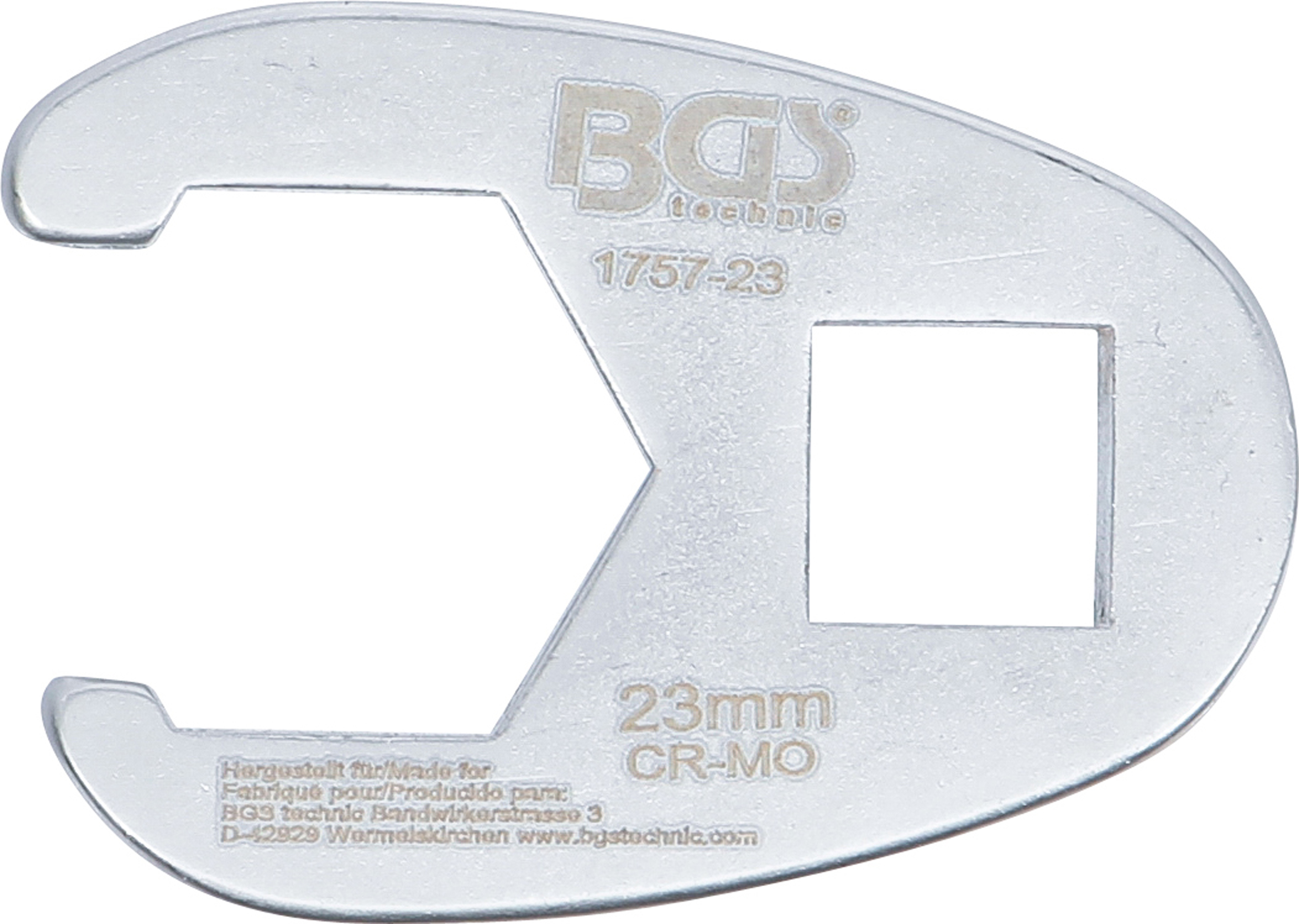 BGS Hahnenfußschlüssel | Antrieb Innenvierkant 12,5 mm (1/2") | SW 23 mm