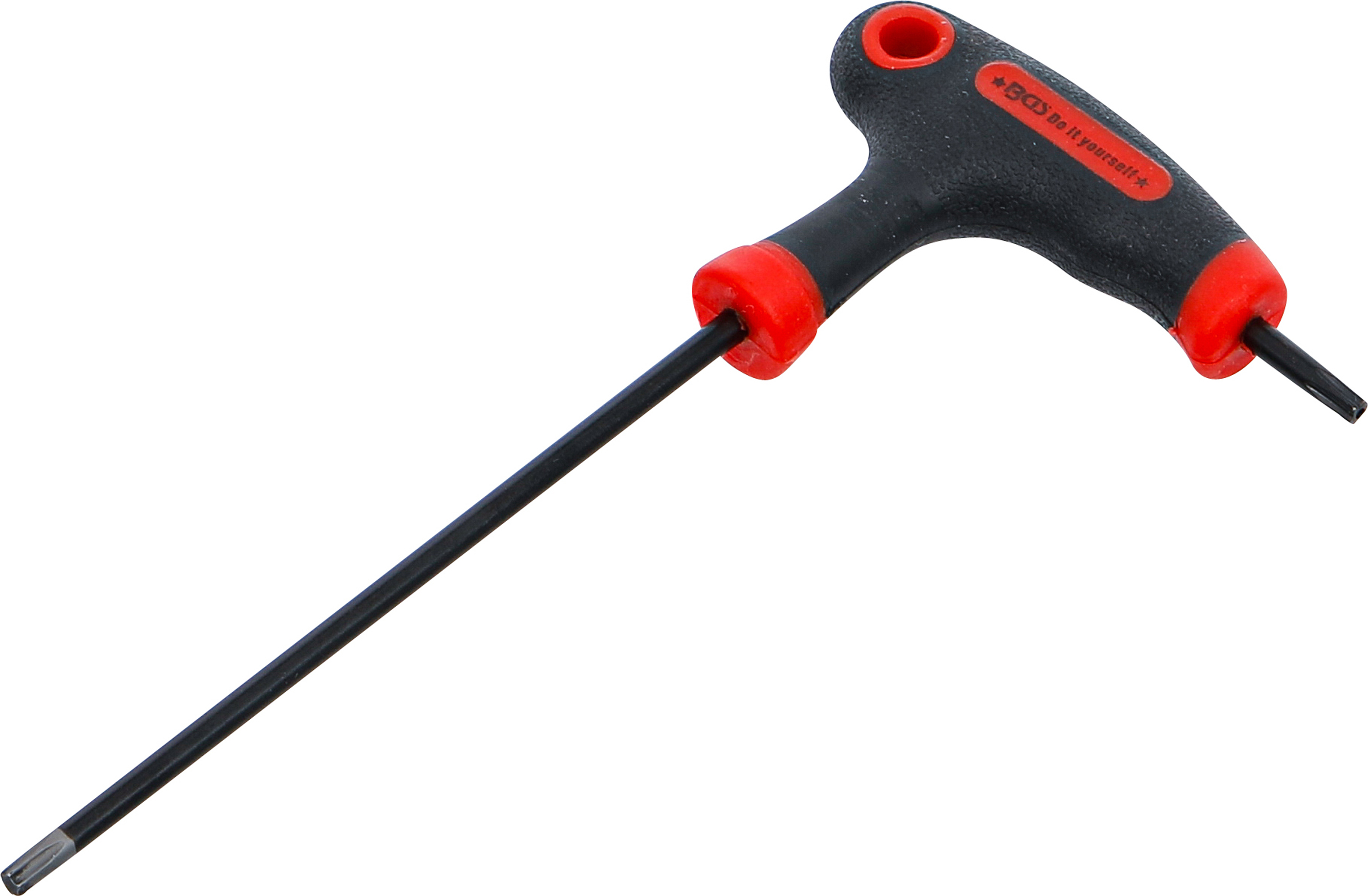 BGS Schraubendreher mit T-Griff und seitlicher Klinge | T-Profil (für Torx) mit/ohne Bohrung T15