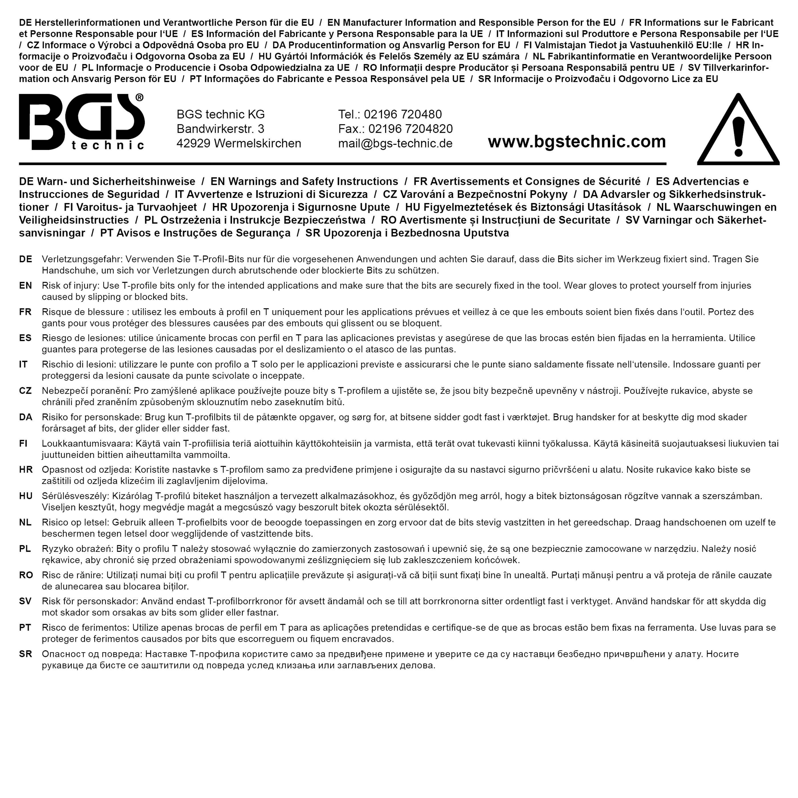 BGS Bit | Länge 25 mm | Antrieb Außensechskant 6,3 mm (1/4") | T-Profil (für Torx) T45