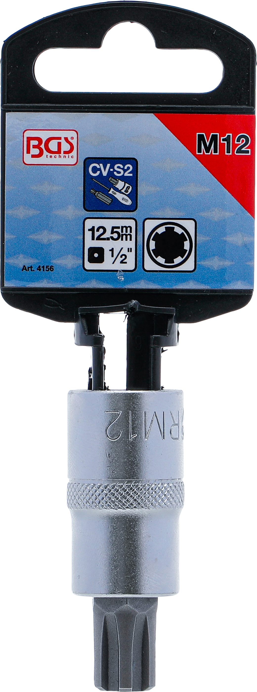 BGS Bit-Einsatz | Antrieb Innenvierkant 12,5 mm (1/2") | Keil-Profil (für RIBE) M12