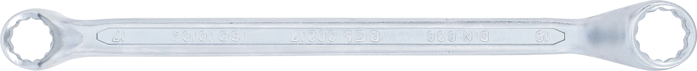 BGS Doppel-Ringschlüssel | tief gekröpft | SW 17 x 19 mm