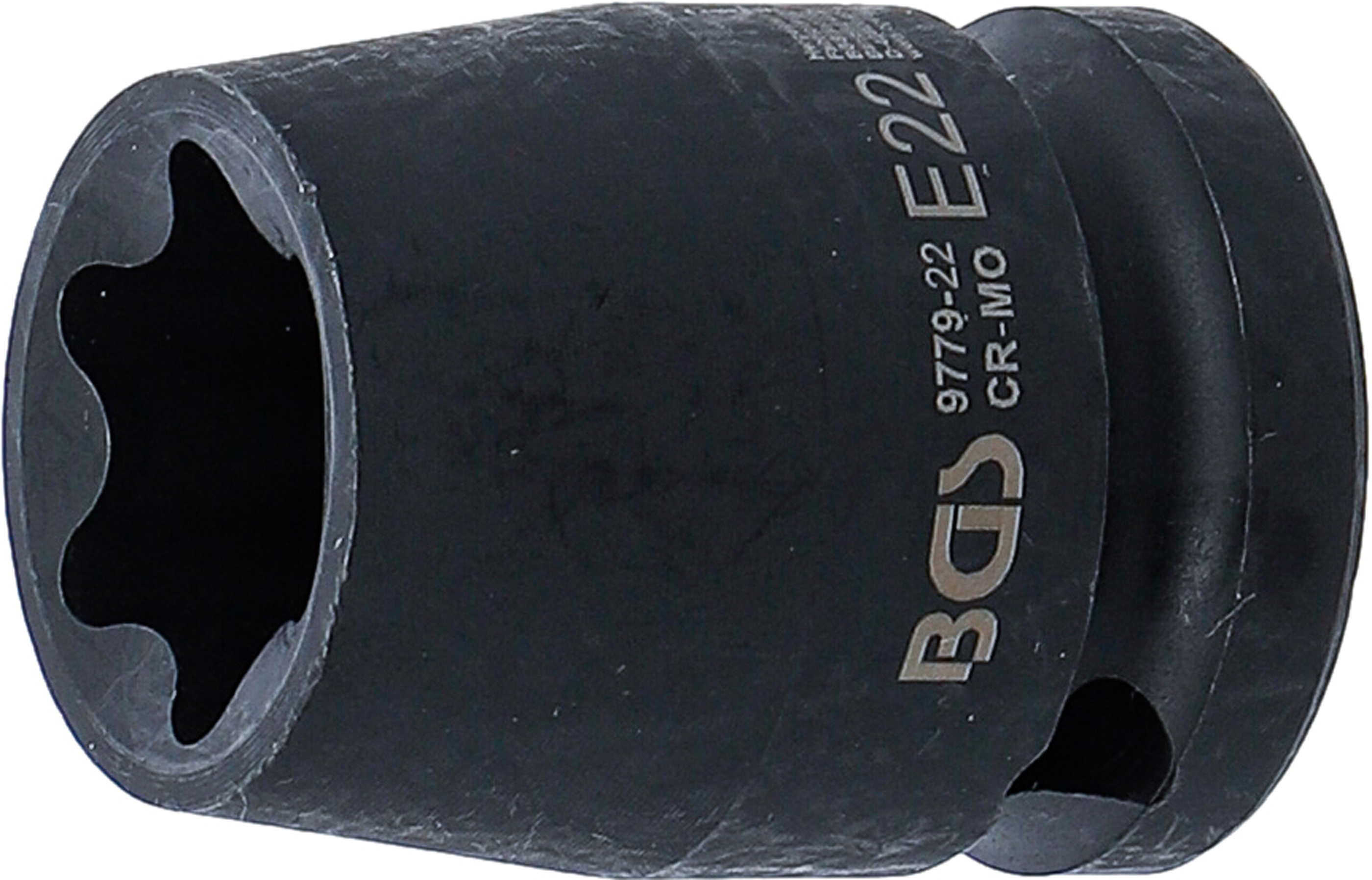 BGS Kraft-Steckschlüssel-Einsatz E-Profil | Antrieb Innenvierkant 12,5 mm (1/2") | SW E22