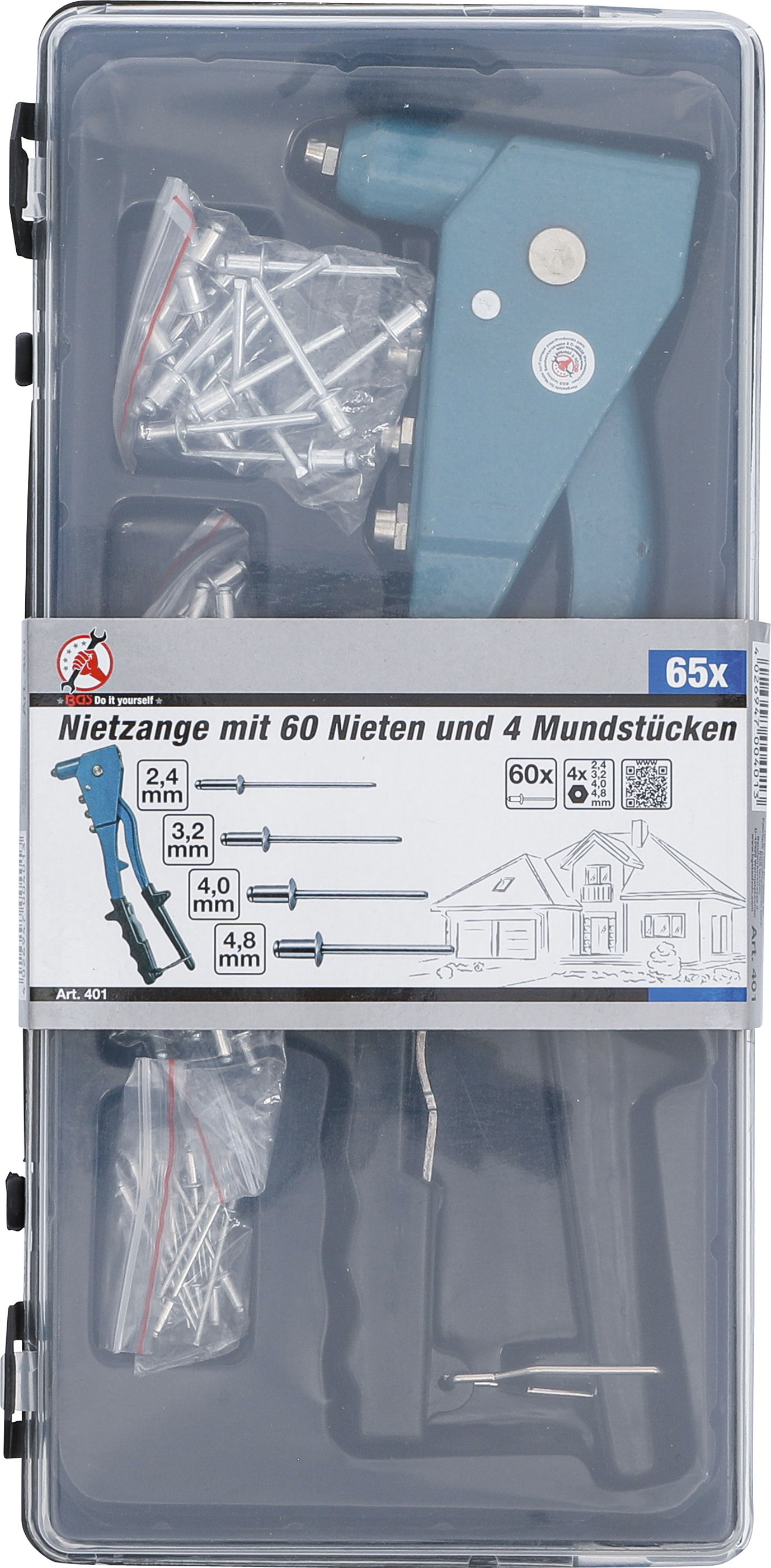 BGS Nietzangen-Satz | 2,4 / 3,2 / 4,0 / 4,8 mm | 250 mm