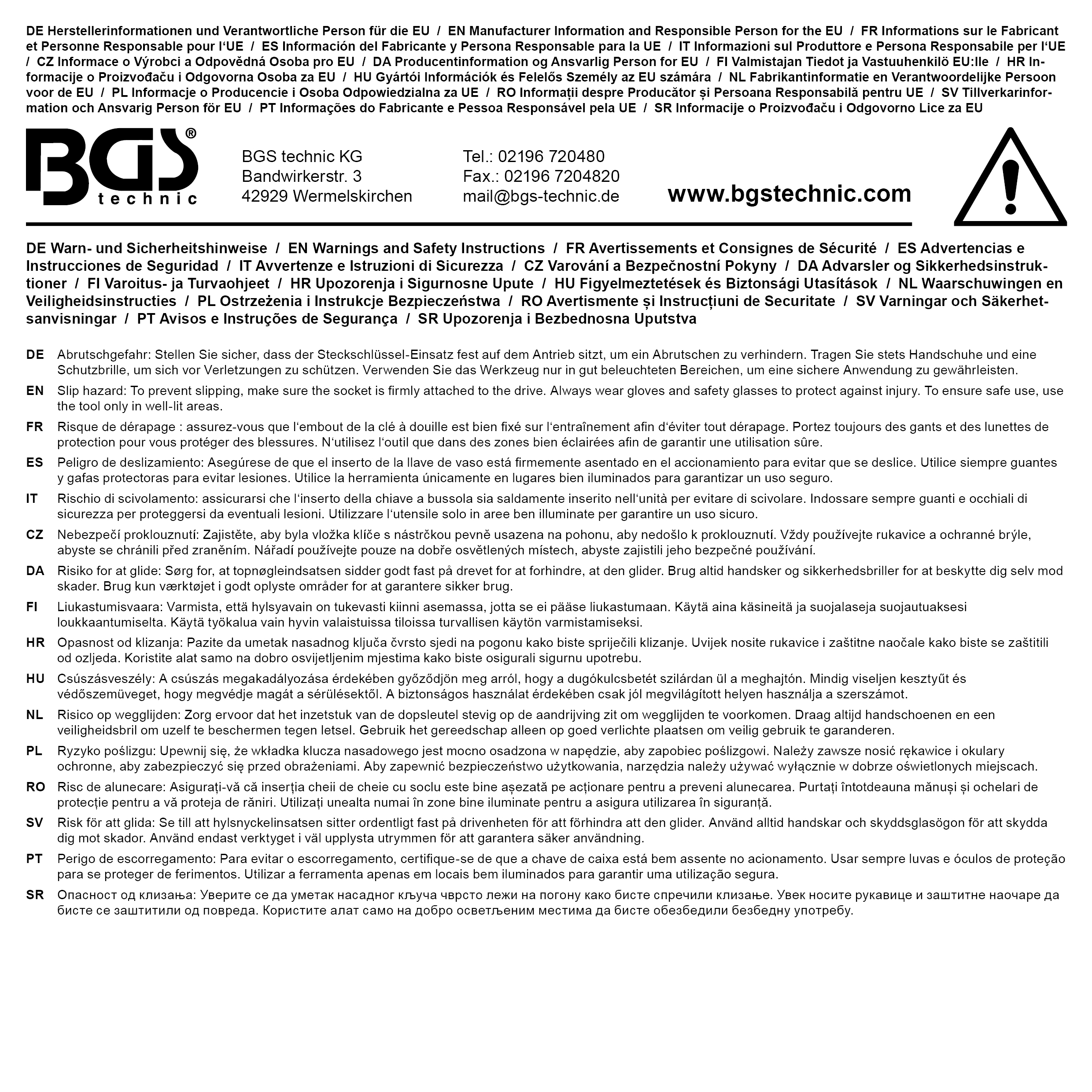 BGS Steckschlüssel-Einsatz Gear Lock | Antrieb Innenvierkant 12,5 mm (1/2") | SW 21 mm