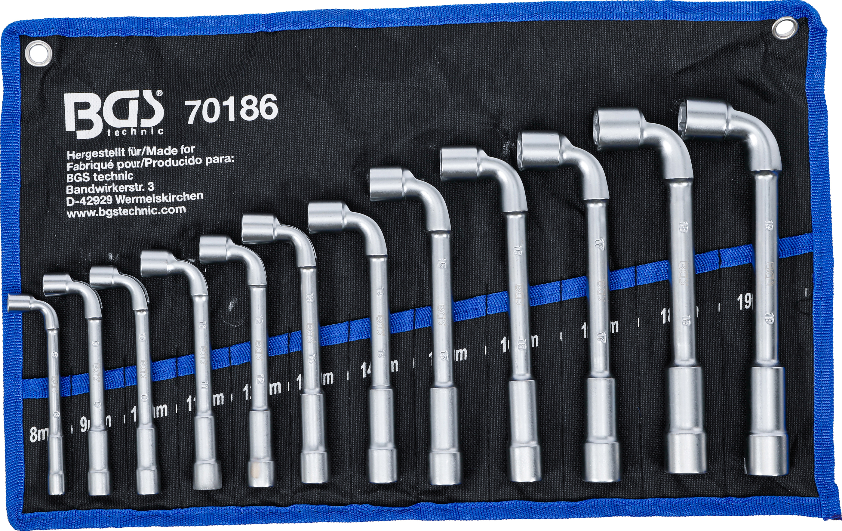BGS Pfeifenkopfschlüssel-Satz | SW 8 - 19 mm | 12-tlg.