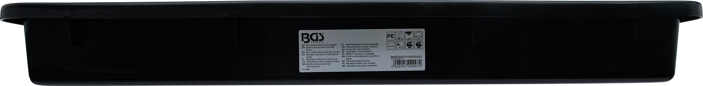 BGS Mehrzweckwanne mit Ausgießer | schwarz | 42 l