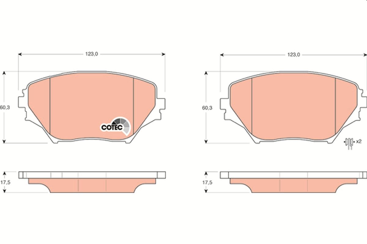 Bremsbelagsatz vorne , passt zu: TOYOTA COROLLA, PICNIC, RAV 4 II 1.4-2.4 05.96-11.05