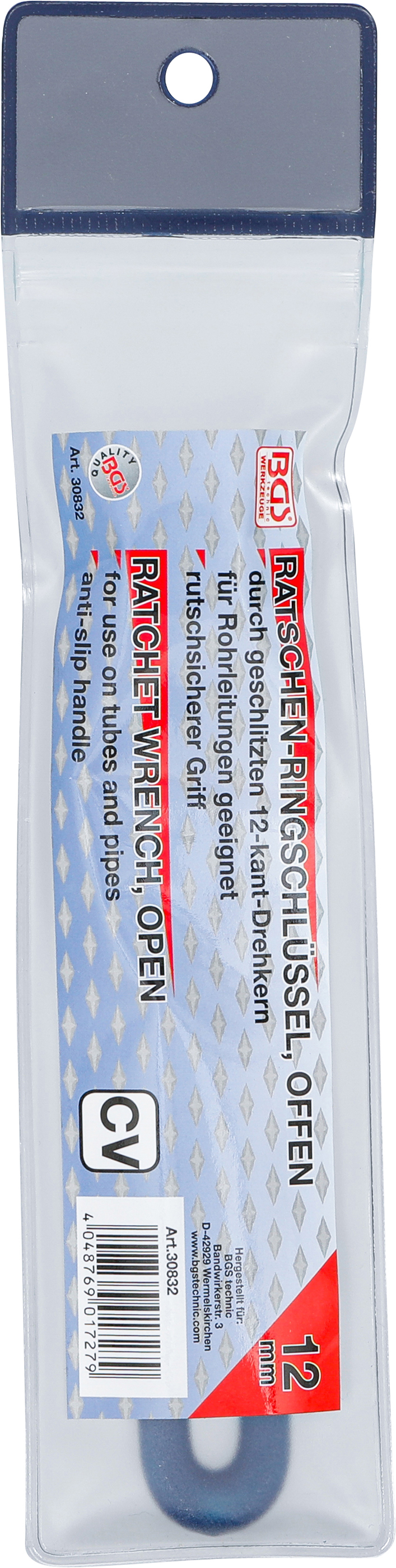 BGS Ratschen-Ringschlüssel, offen | SW 12 mm