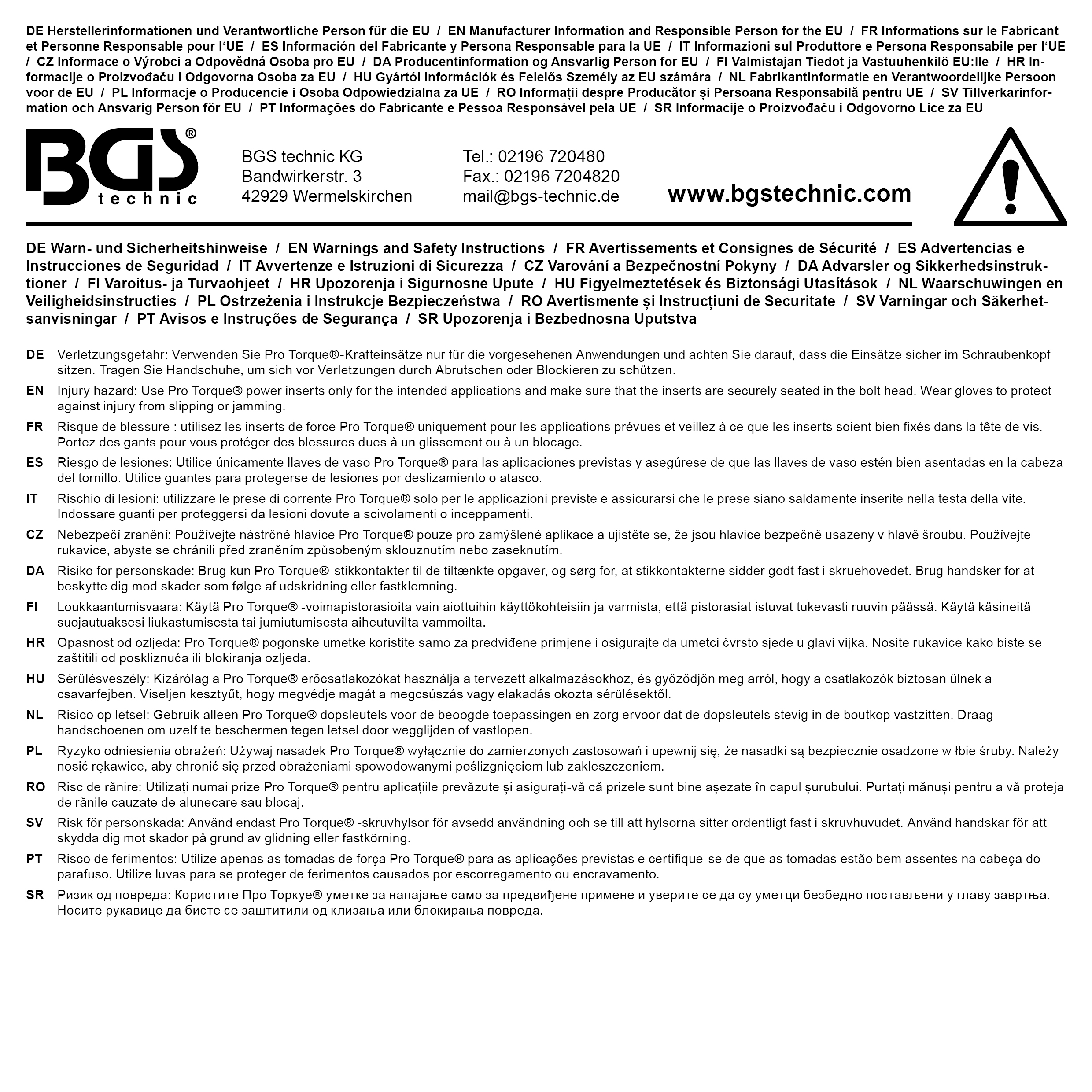 BGS Kraft-Steckschlüssel-Einsatz Sechskant, tief | Antrieb Innenvierkant 12,5 mm (1/2") | SW 32 mm