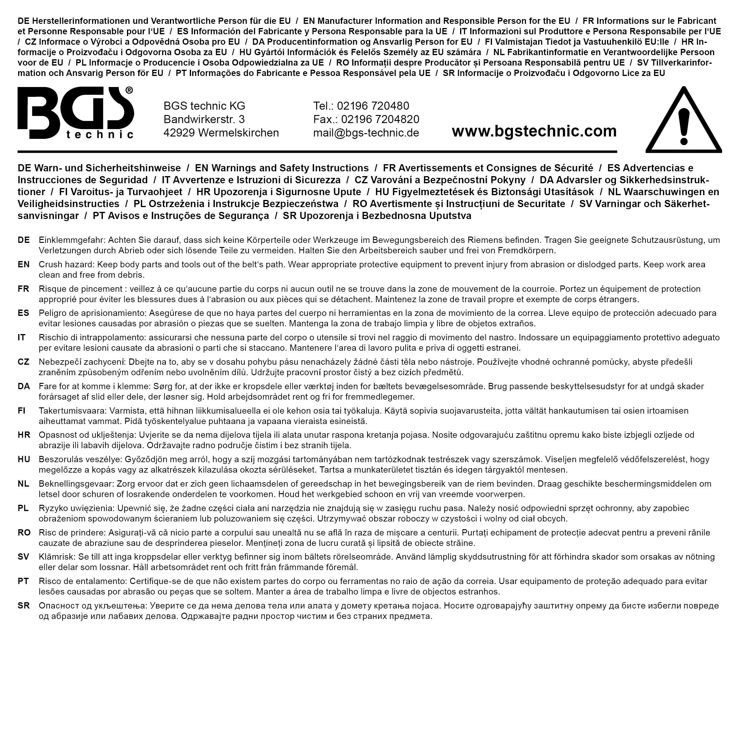 BGS Spannrollenschlüssel | Zwölfkant | SW 14 mm