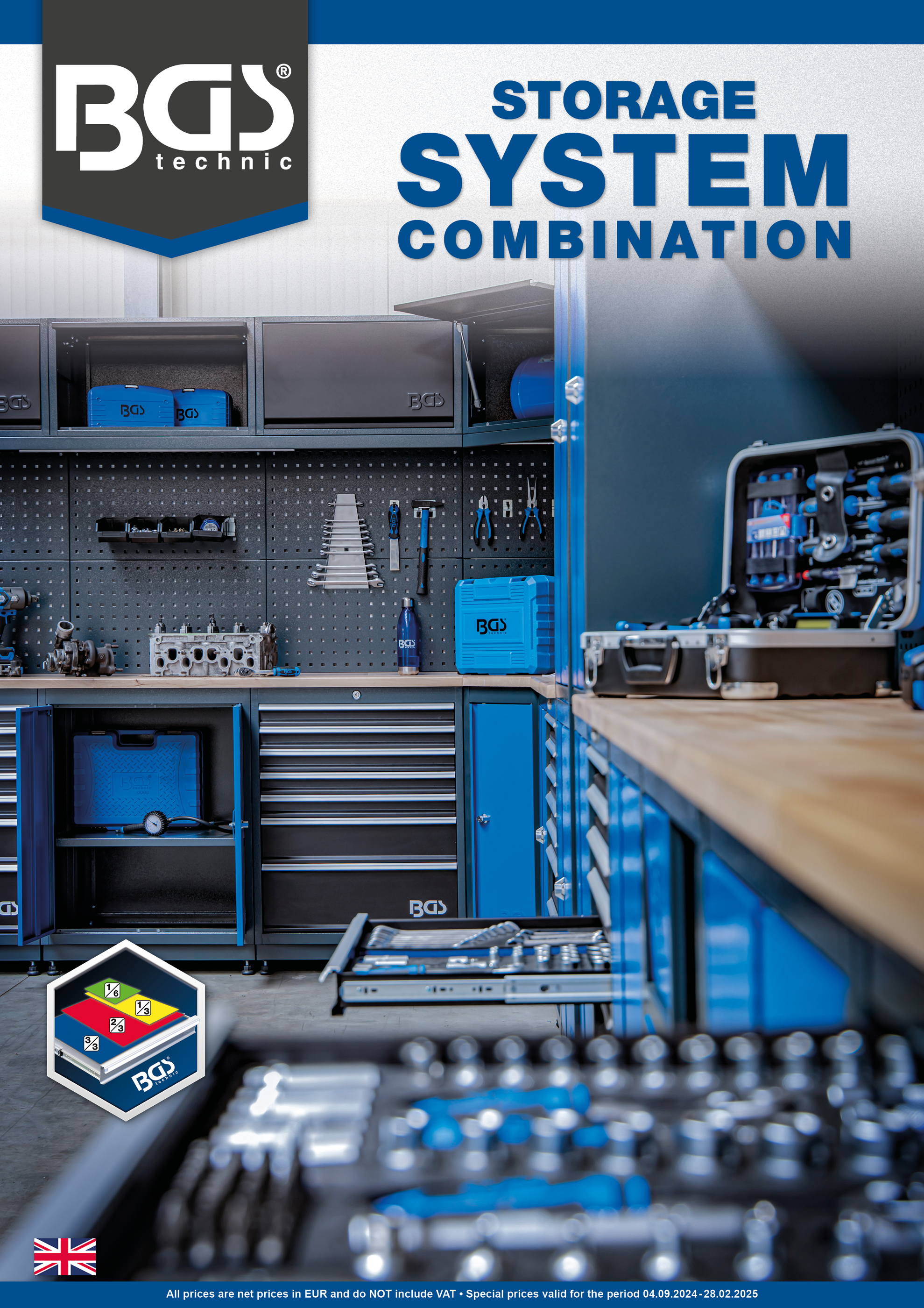 BGS Werkstattmöbel Broschüre 1/2024 englisch (gültig bis 28.02.2025)
