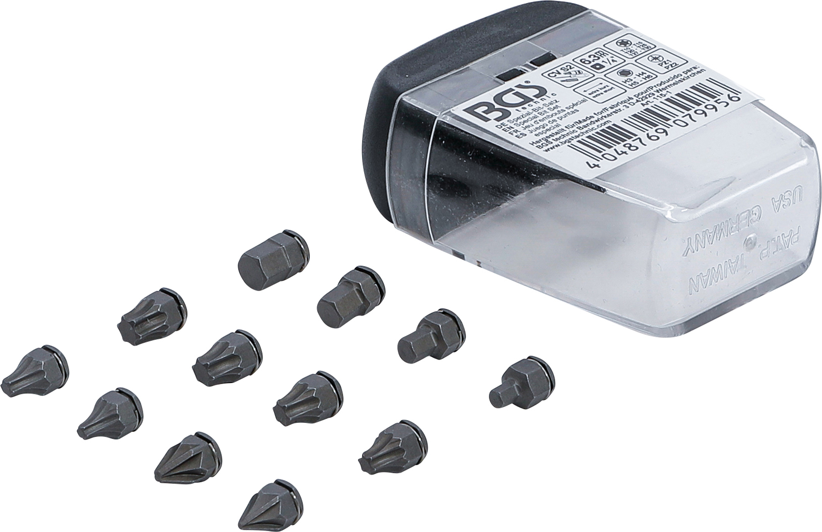 BGS Spezial-Bit-Satz | Antrieb Innensechskant 6,3 mm (1/4") | für Art. 115