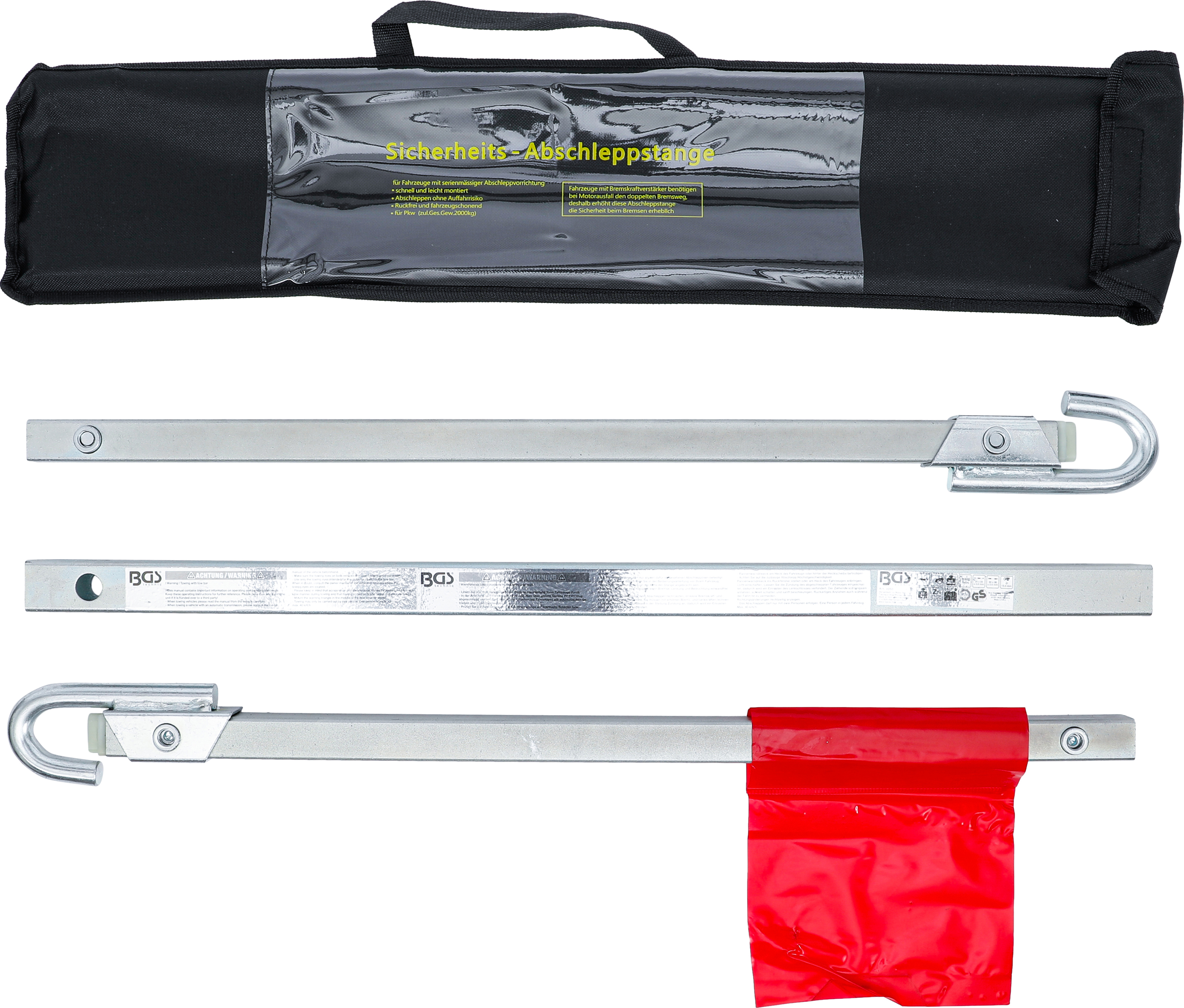 BGS Abschleppstange | max. 2000 kg | 1,8 m