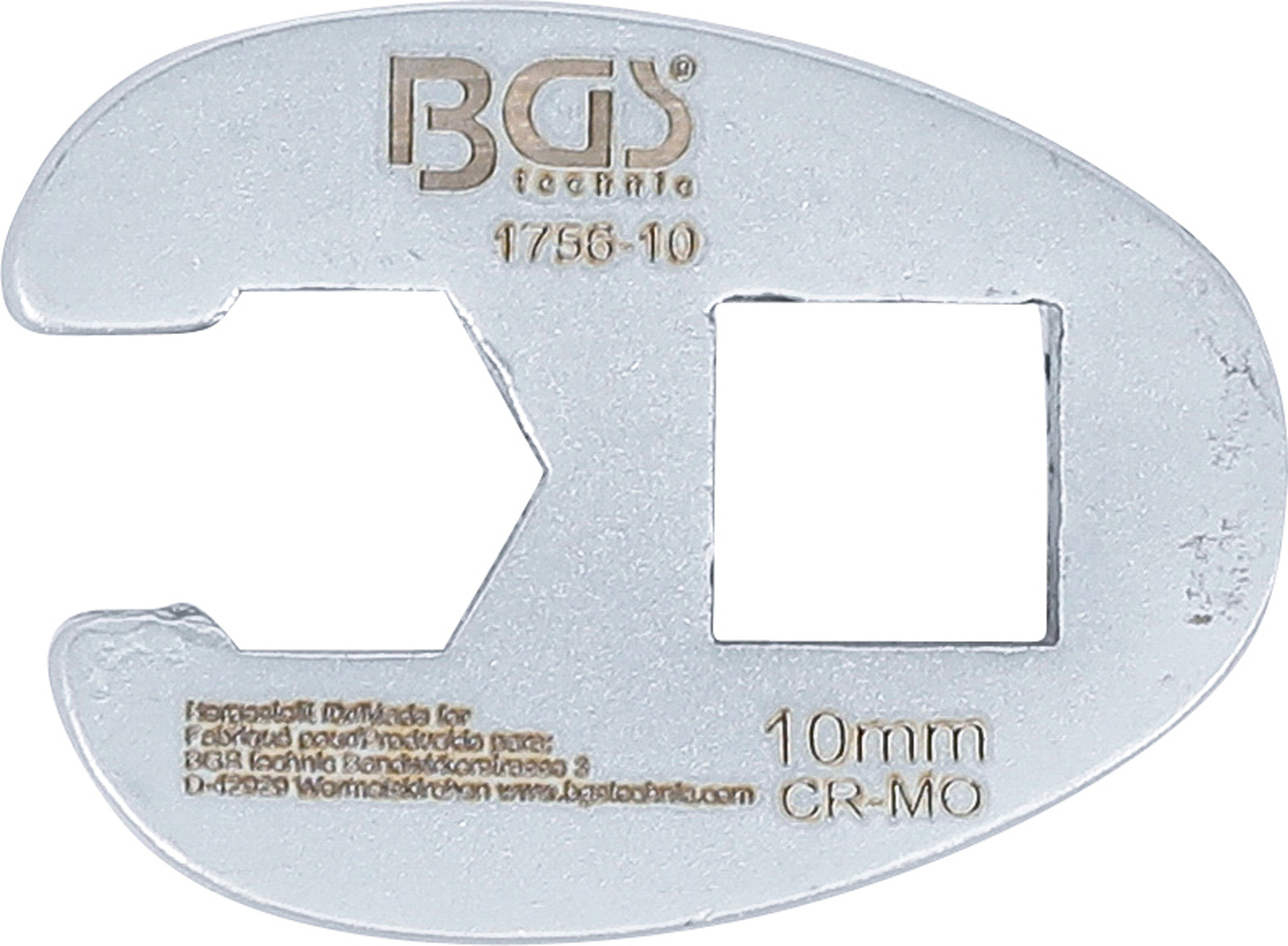 BGS Hahnenfußschlüssel | Antrieb Innenvierkant 10 mm (3/8") | SW 10 mm