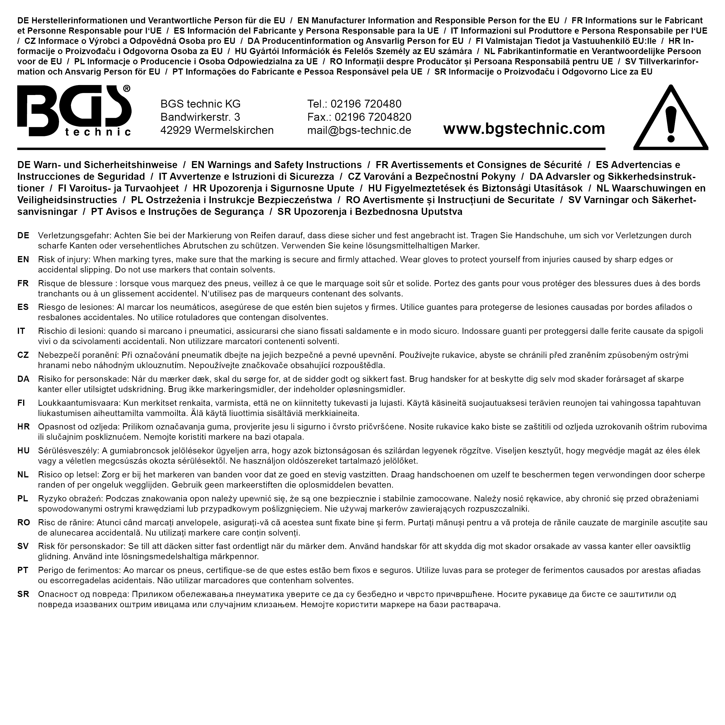 BGS Fettsignierstifte | gelb | 12 Stück