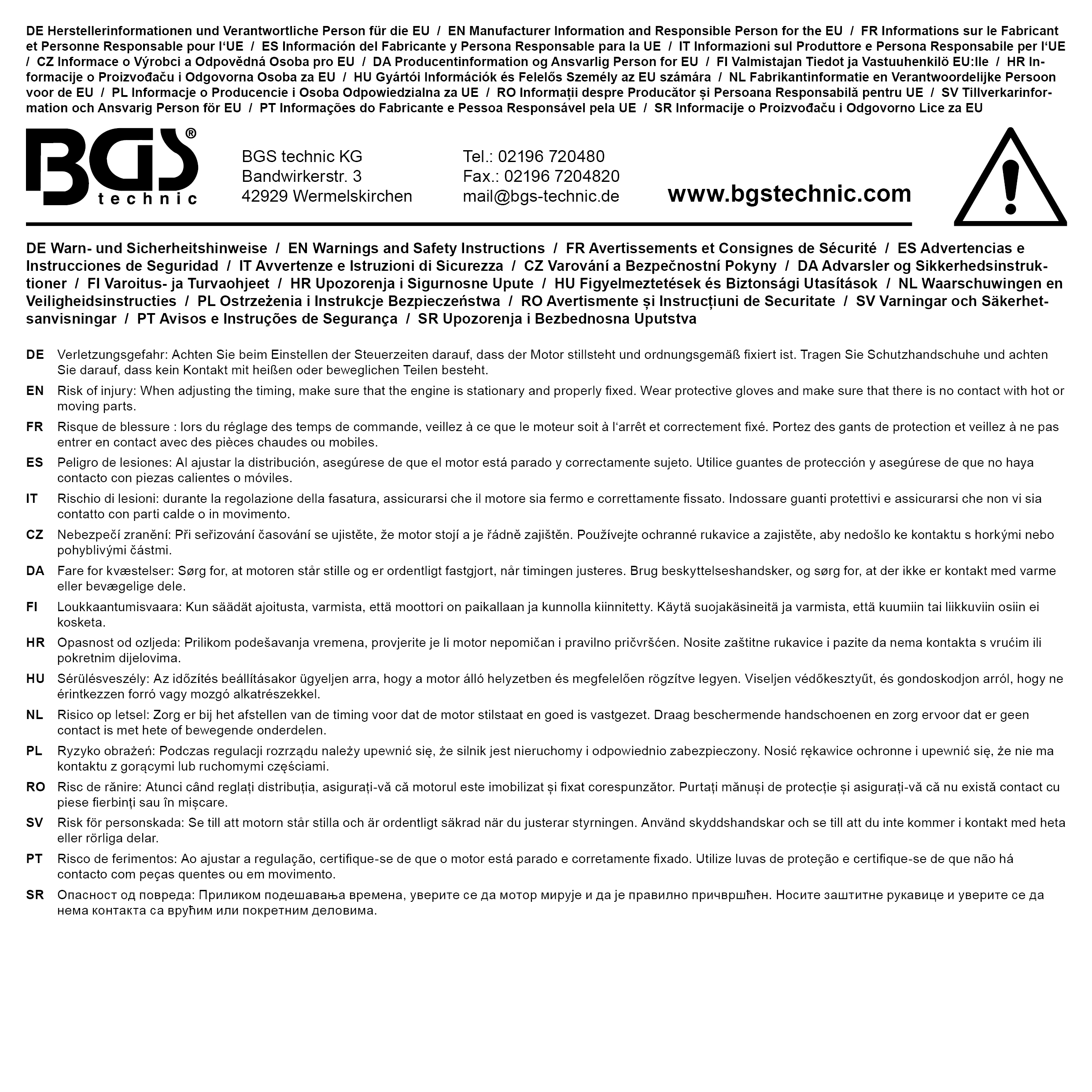 BGS Motor-Einstellwerkzeug-Satz | für Mercedes-Benz M276, M157, M278 | 12-tlg.