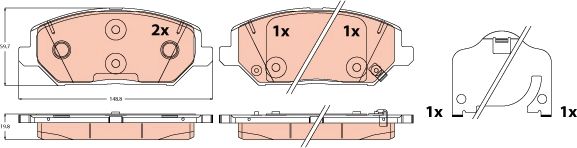 Bremsbelagsatz, Scheibenbremse
