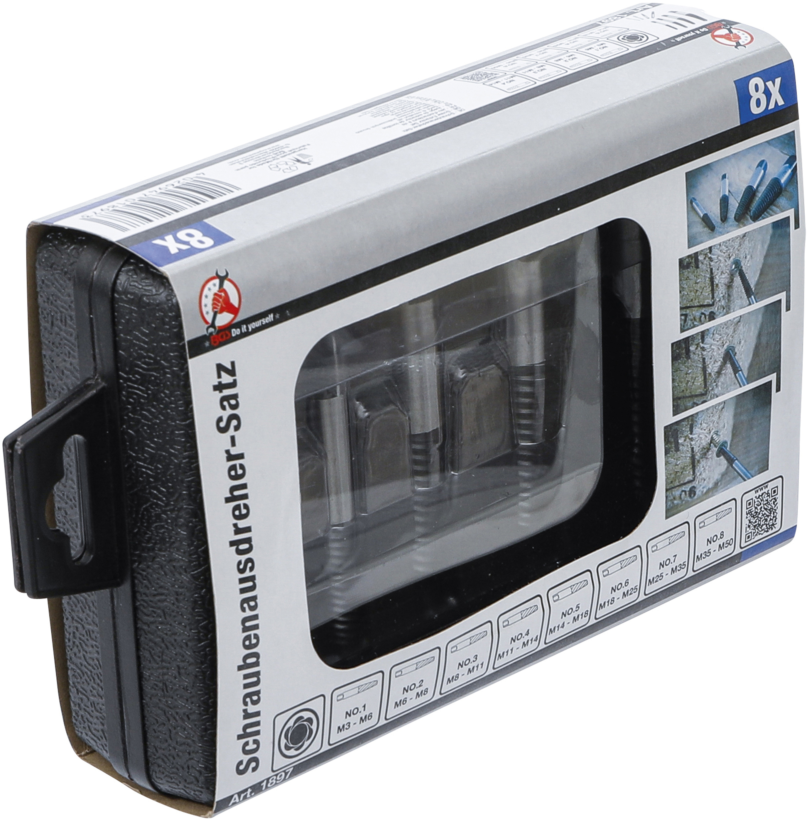 BGS Schraubenausdreher-Satz | M3 - M50 | 8-tlg.