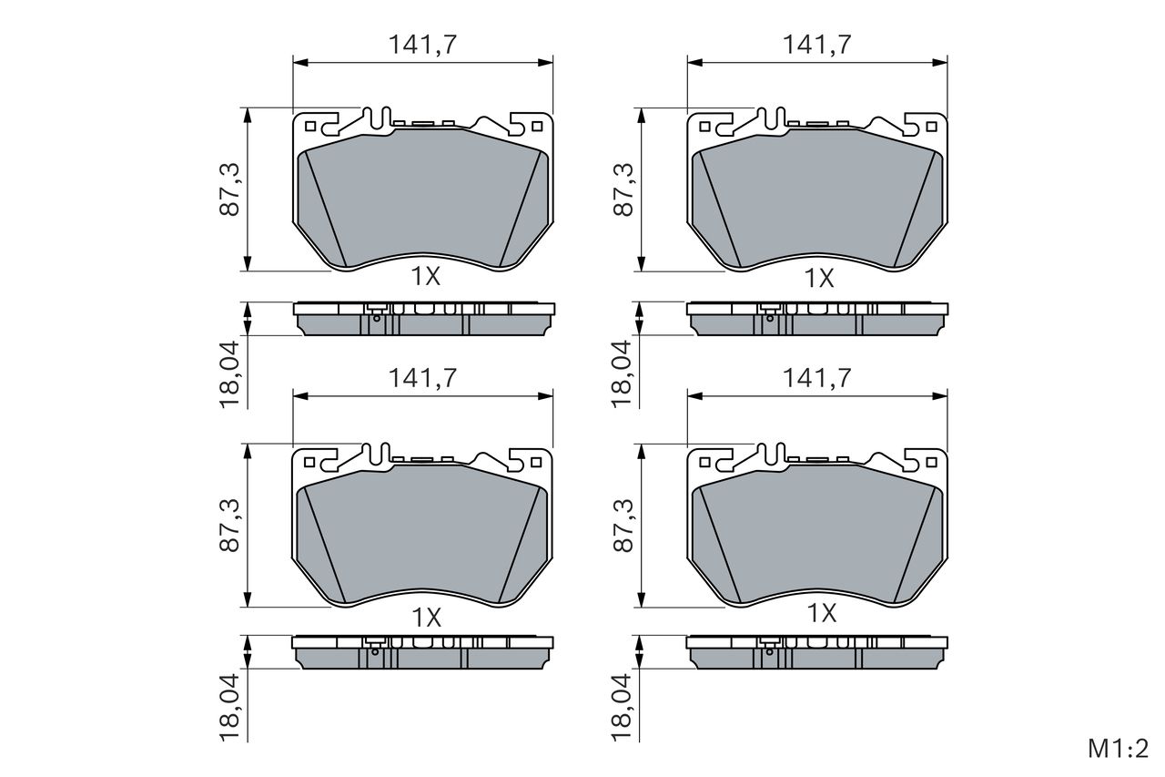 Bremsbelagsatz, Scheibenbremse
