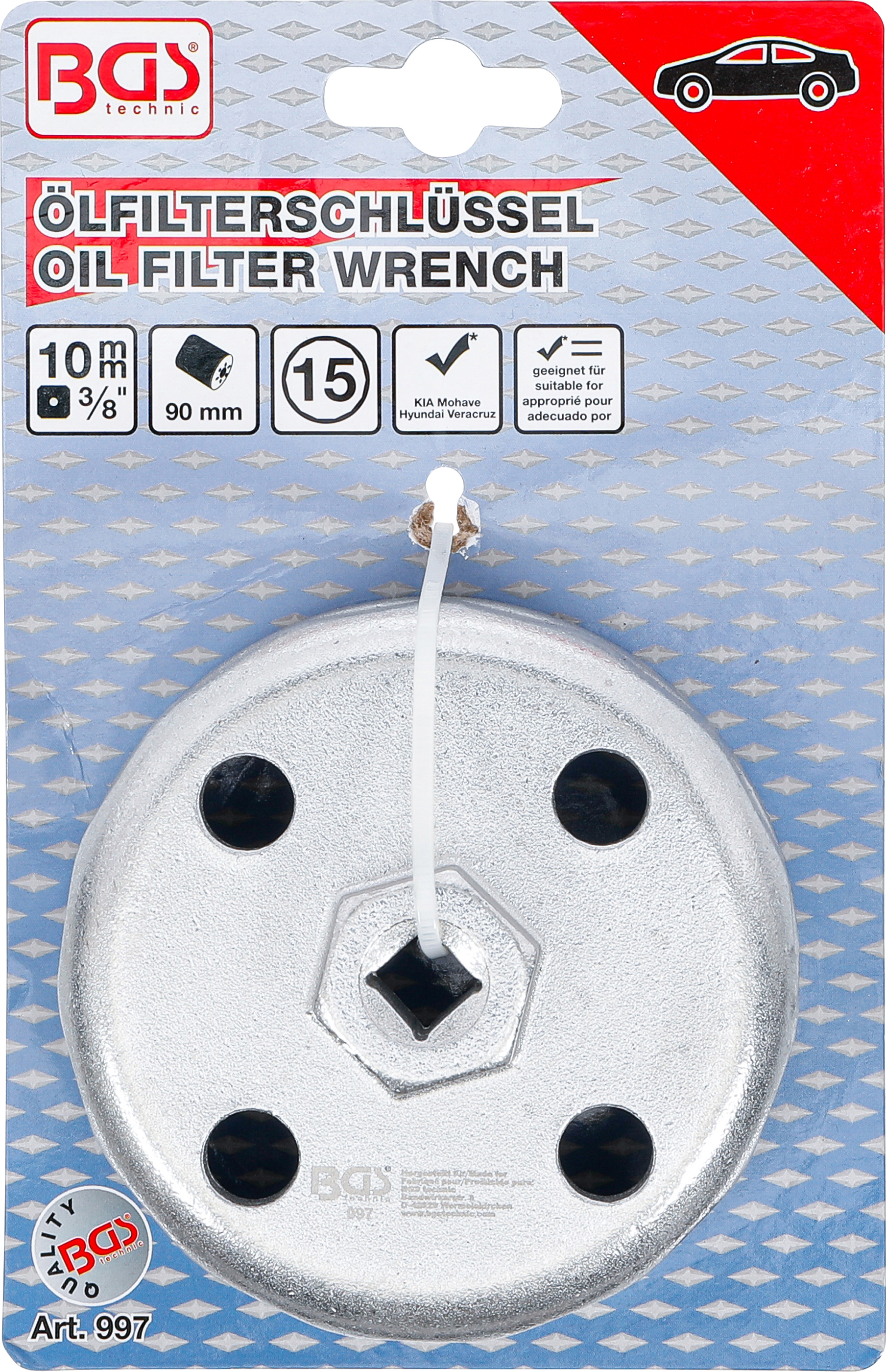 BGS Ölfilterschlüssel | 15-kant | für Hyundai, Kia