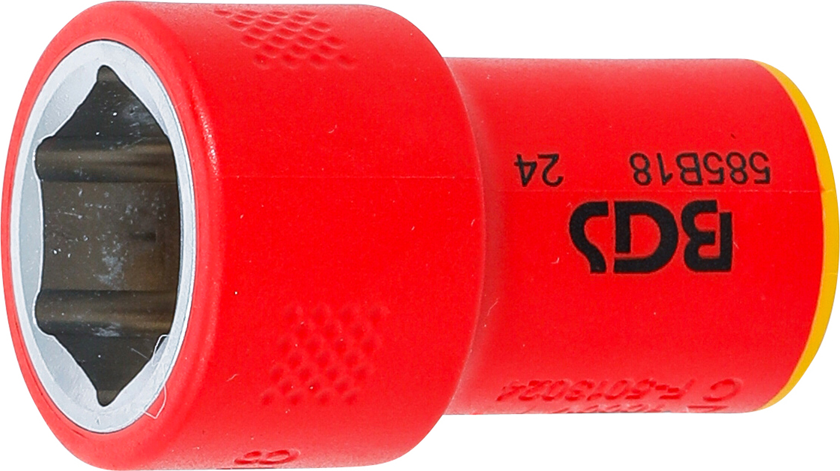 BGS VDE-Steckschlüssel-Einsatz Sechskant | Antrieb Innenvierkant 10 mm (3/8") | SW 18 mm