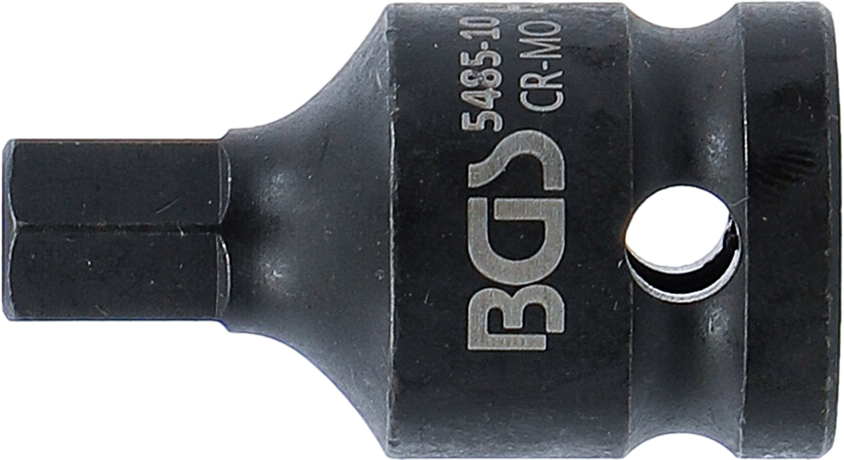 BGS Kraft-Bit-Einsatz | Länge 42 mm | Antrieb Innenvierkant 12,5 mm (1/2") | Innensechskant 10 mm