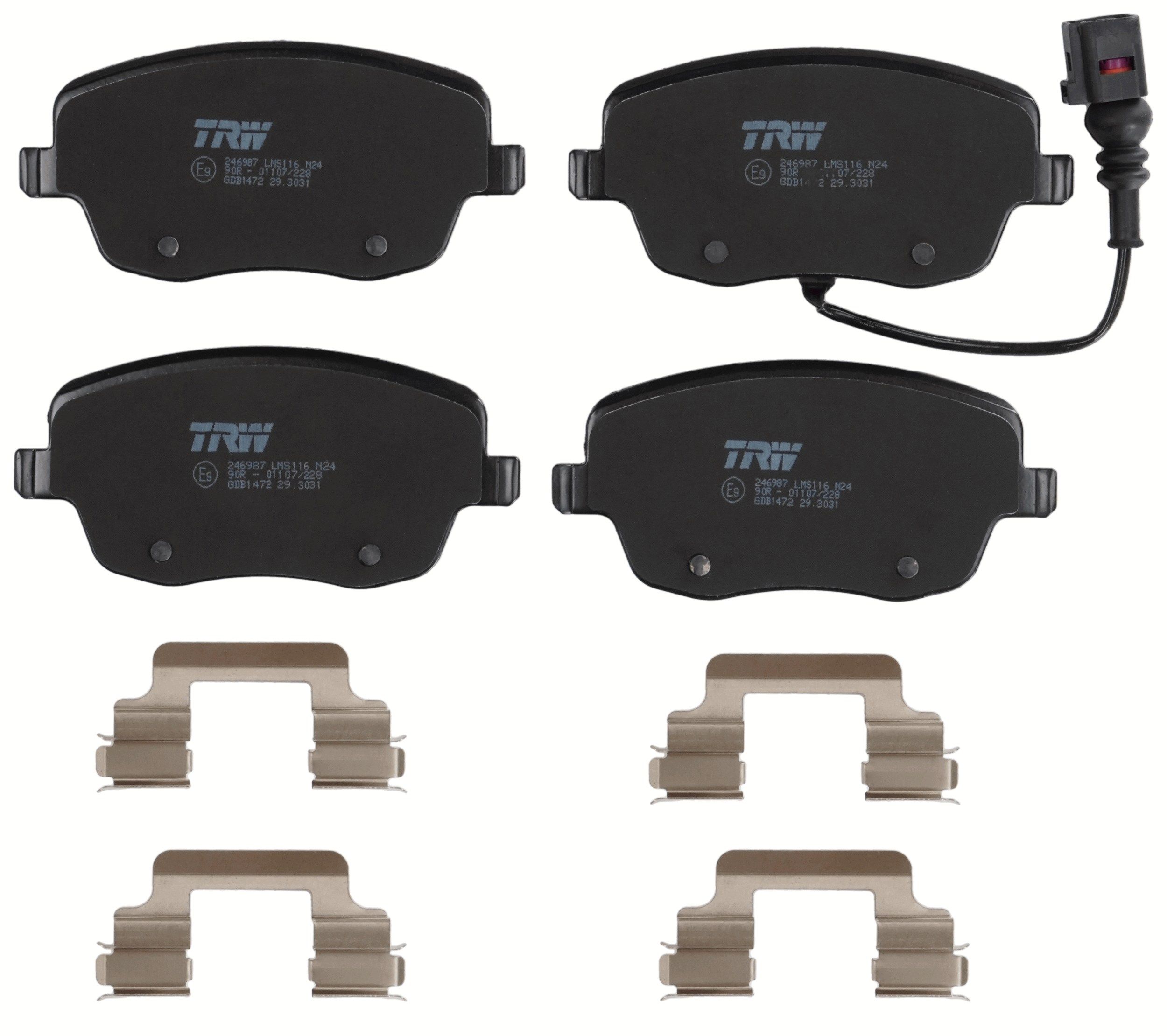 Bremsbelagsatz, Scheibenbremse