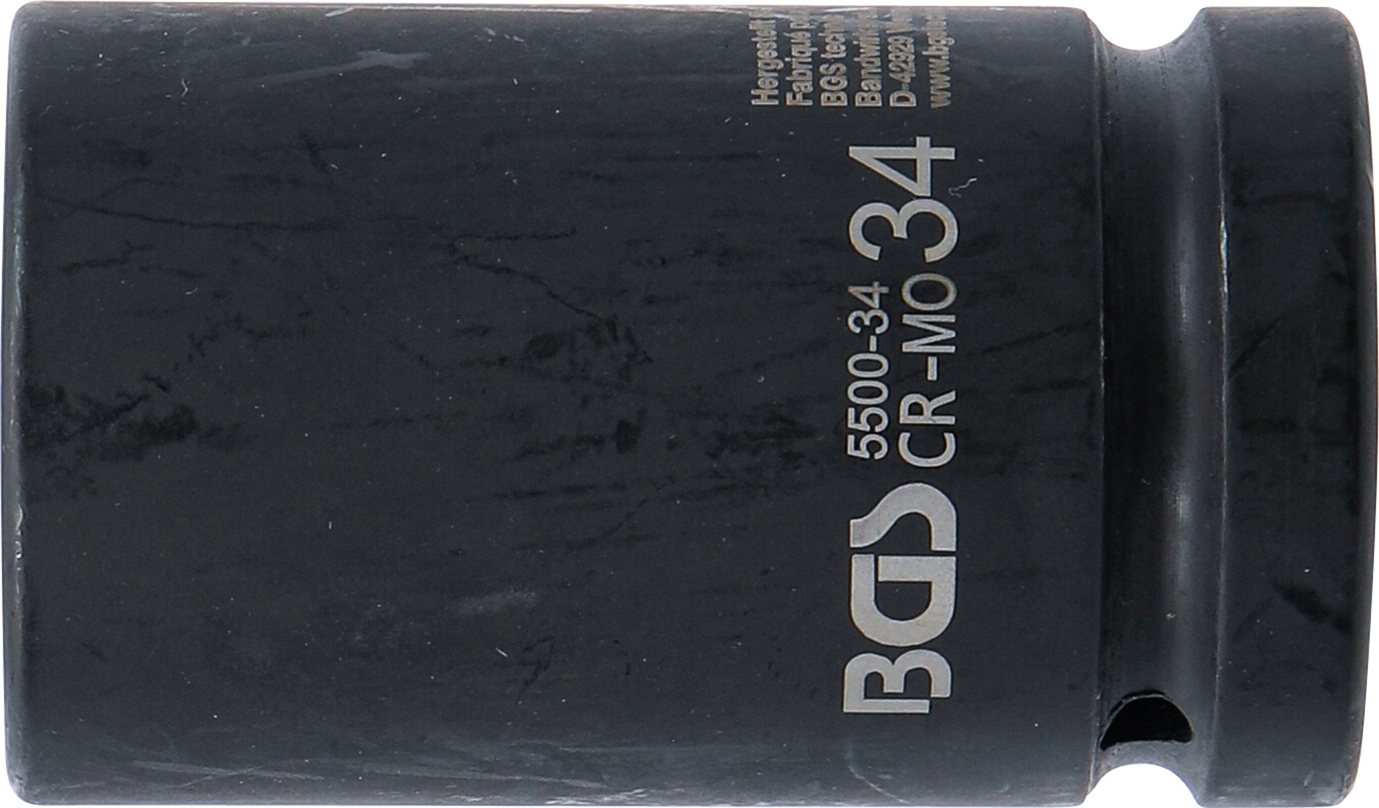 BGS Kraft-Steckschlüssel-Einsatz Sechskant, tief | Antrieb Innenvierkant 25 mm (1") | SW 34 mm