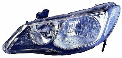 Scheinwerfer L (HB3/HB4/W5W/WY21W, Manuell, ohne motor, einsatzfarbe: chrom) passt zu: HONDA CIVIC VIII SDN 09.05-10.08
