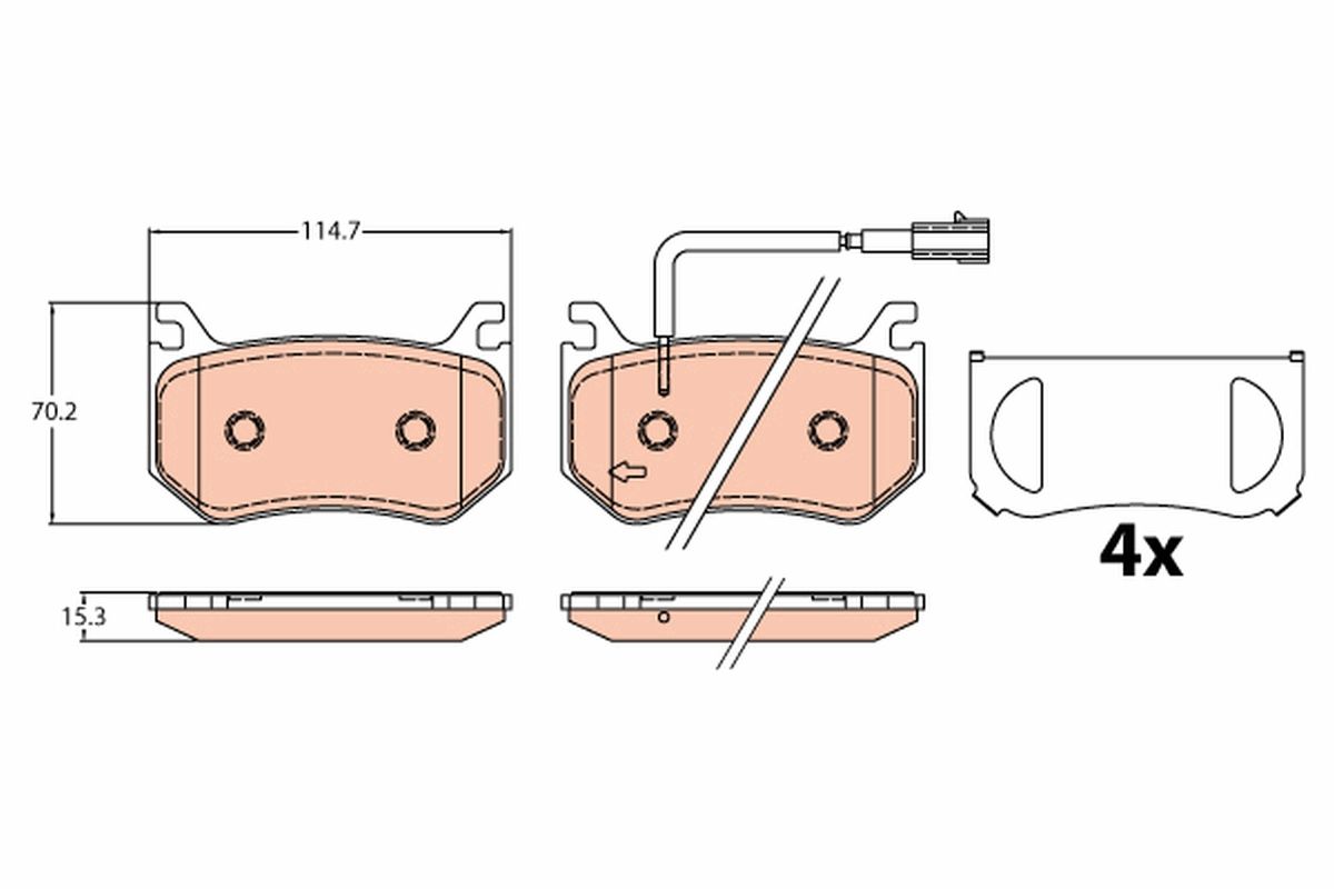 Bremsbelagsatz, Scheibenbremse