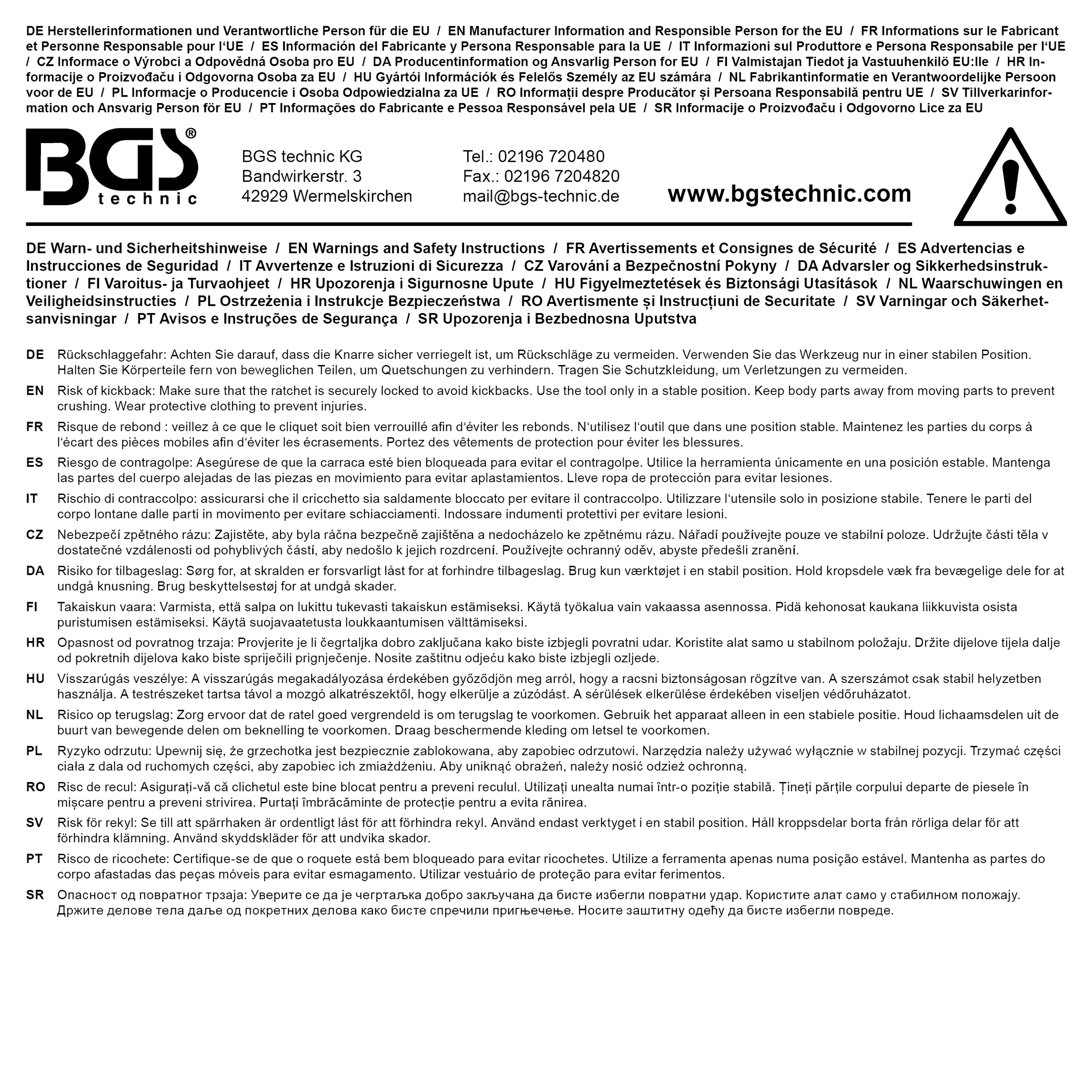 BGS Umschaltknarre mit Kugelkopf | Abtrieb Außenvierkant 12,5 mm (1/2")