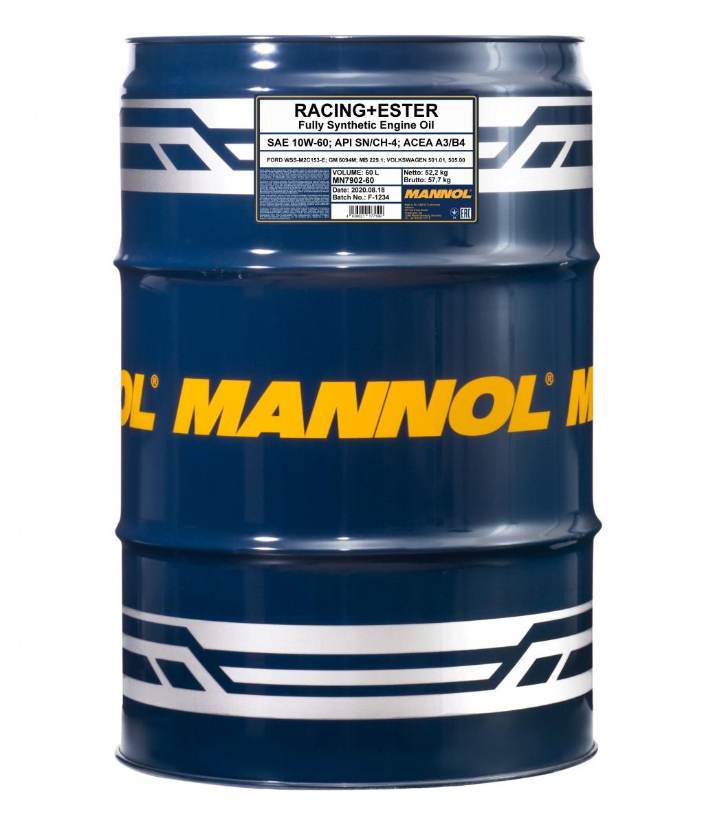 10W-60 Mannol 7902 Racing+Ester Motoröl 60 Liter
