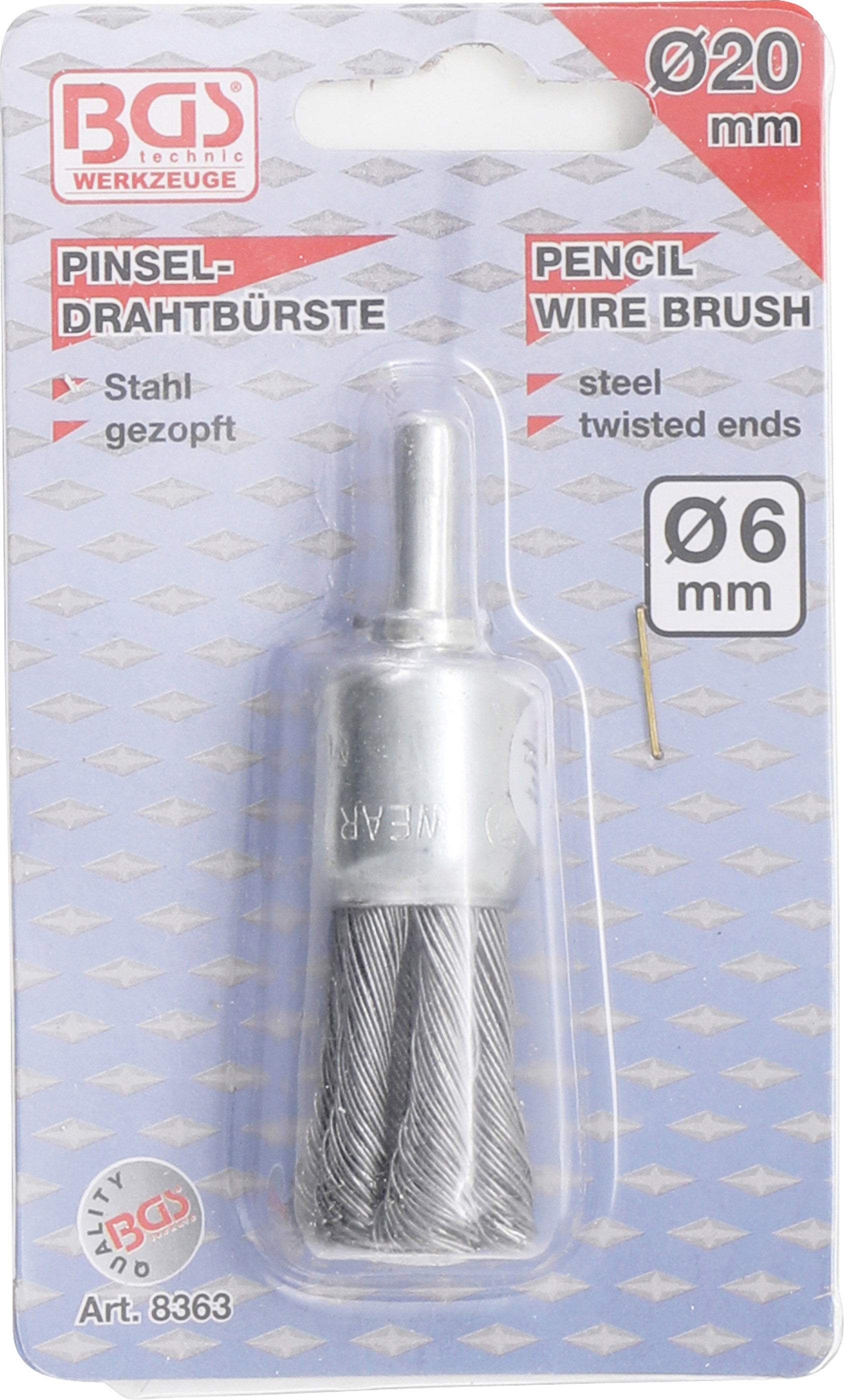 BGS Pinsel-Drahtbürste | 20 mm