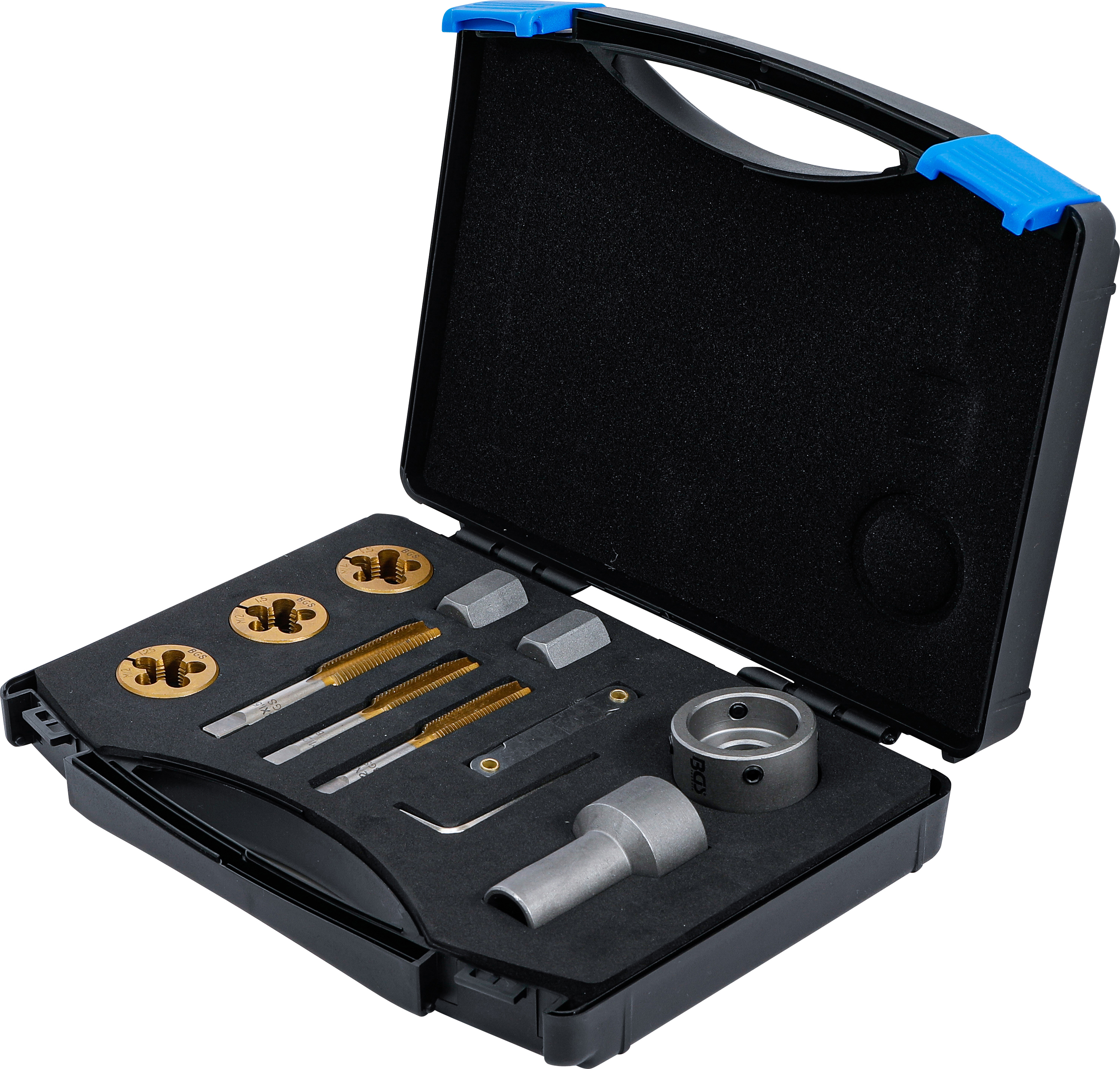 BGS Gewindebohrer-/Schneideisen-Satz für Radmuttern und Bolzen | 12-tlg.