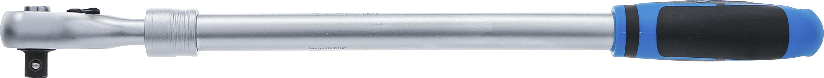 BGS Umschaltknarre, ausziehbar | extra lang | Abtrieb Außenvierkant 12,5 mm (1/2") | 455 - 595 mm