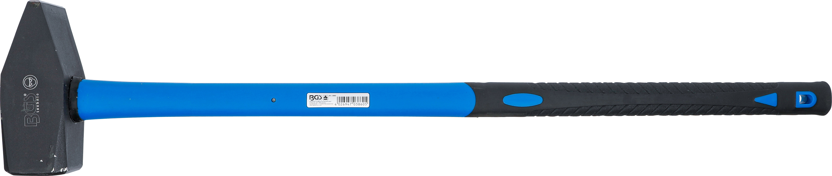 BGS Vorschlaghammer | DIN 1042 | Fiberglasstiel | Ø 65 mm | 5000 g
