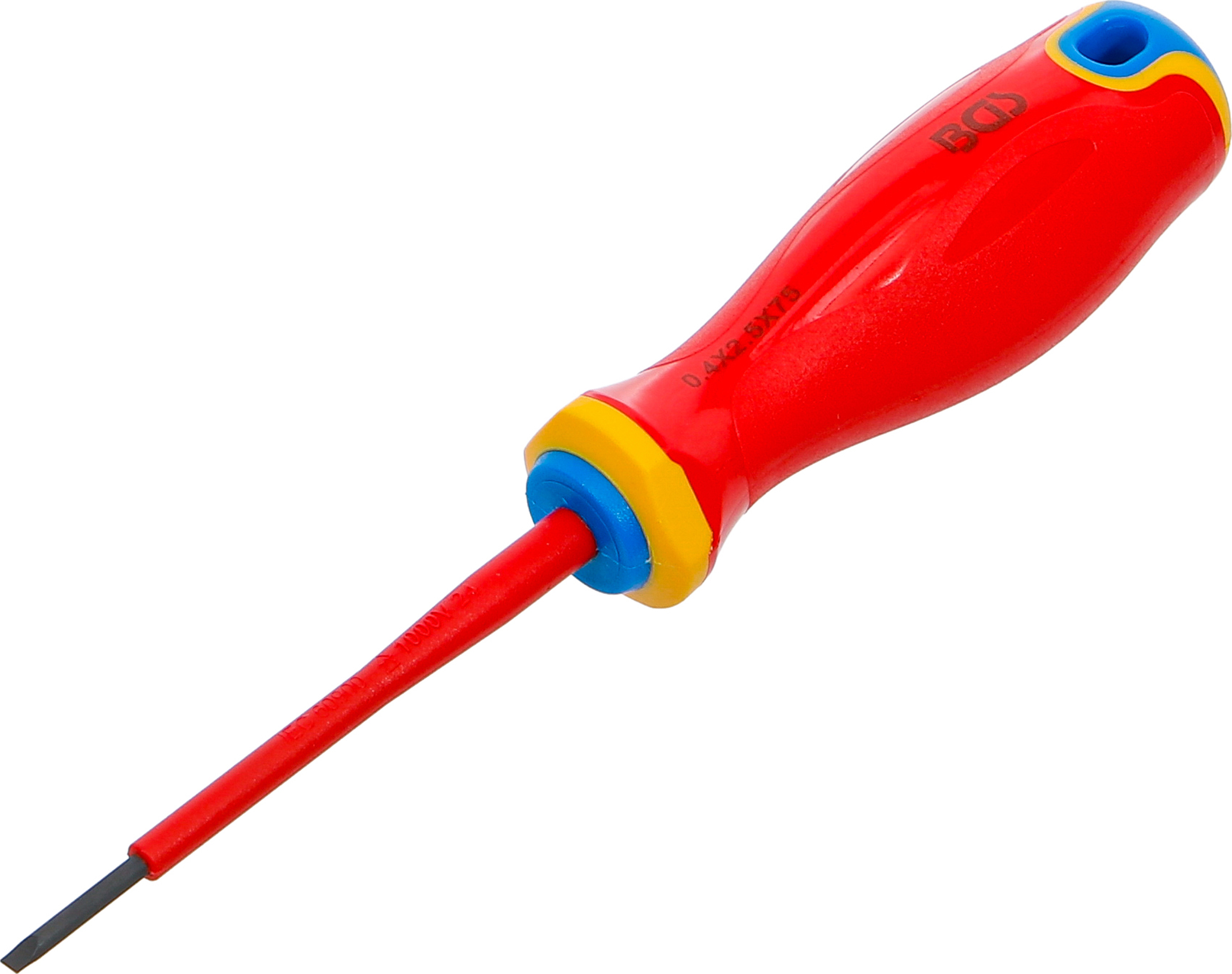 BGS VDE-Schraubendreher | extra dünne Spitze | Schlitz 2,5 mm