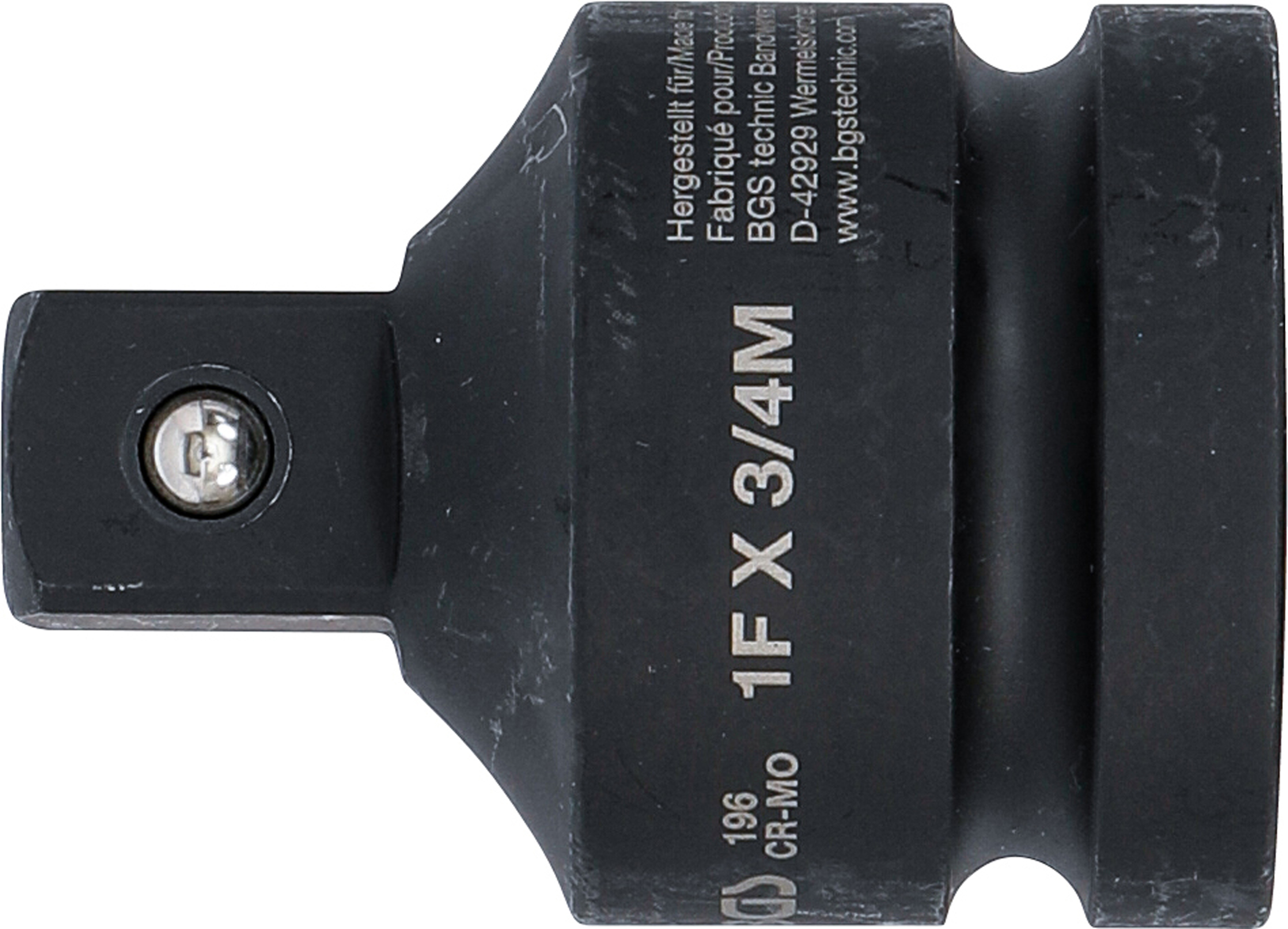 BGS Kraft-Steckschlüssel-Adapter | Innenvierkant 25 mm (1") - Außenvierkant 20 mm (3/4")