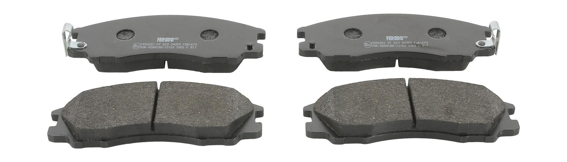 Bremsbelagsatz, Scheibenbremse