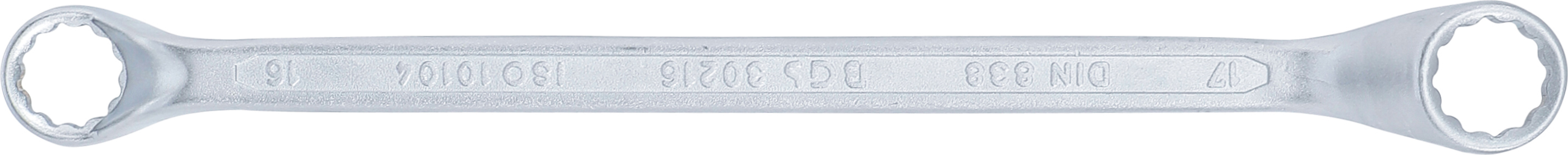 BGS Doppel-Ringschlüssel | tief gekröpft | SW 16 x 17 mm