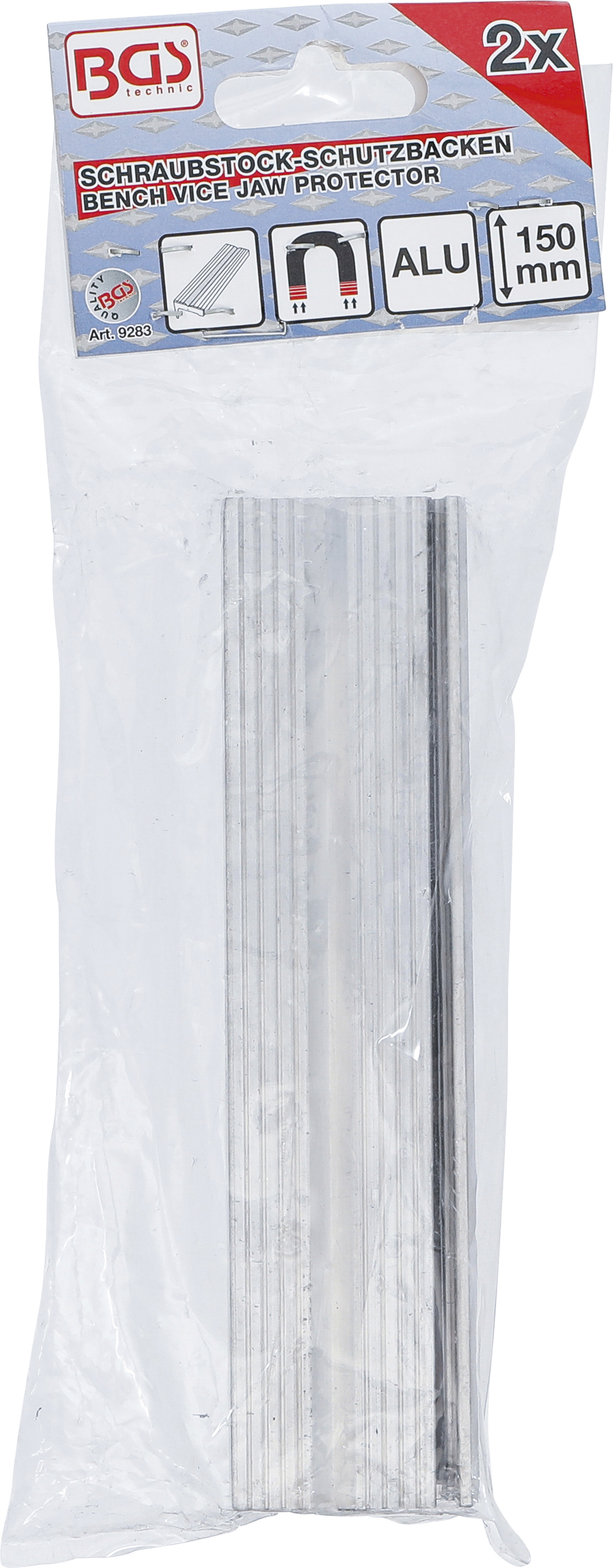 BGS Schraubstock-Schutzbacken | Aluminium | Breite 150 mm | 2-tlg.