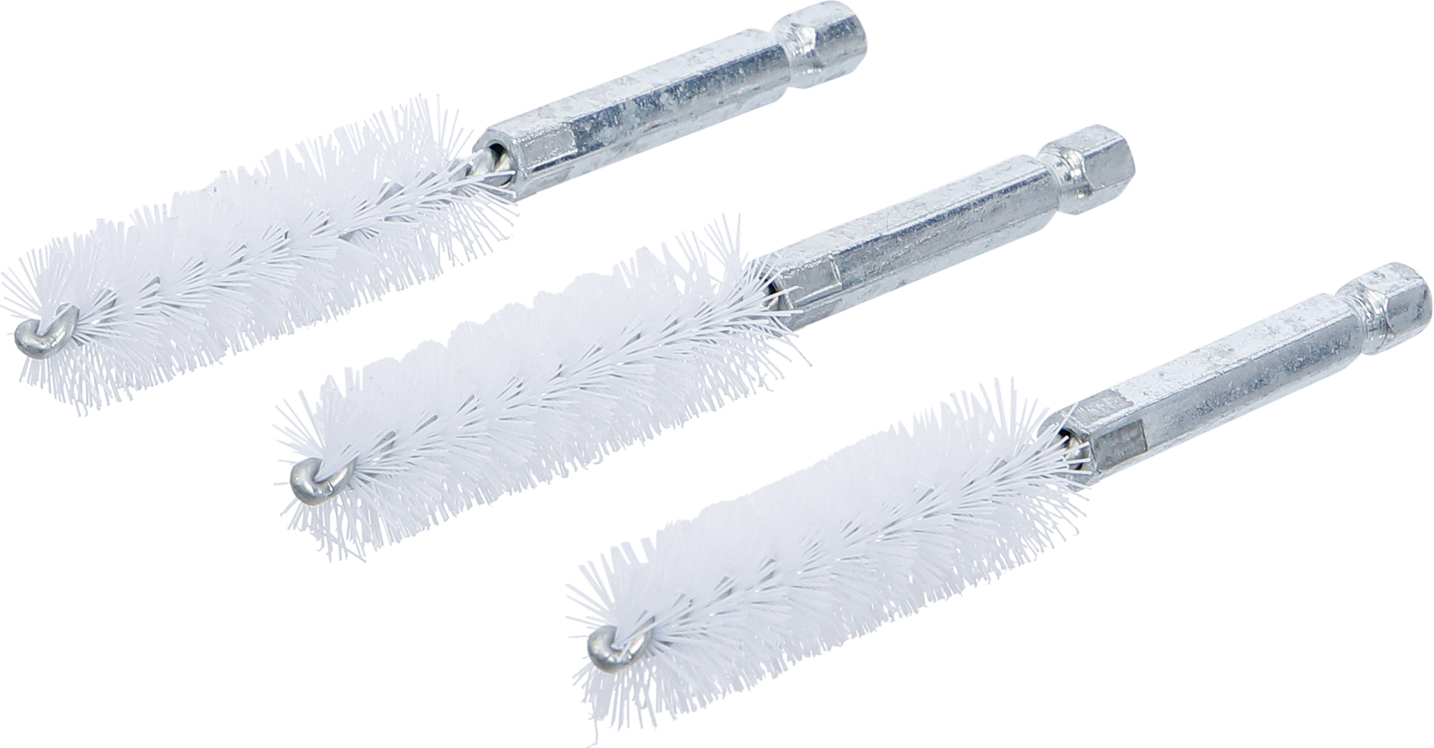 BGS Nylonbürste | 15 mm | Antrieb Außensechskant 6,3 mm (1/4") | 3-tlg.