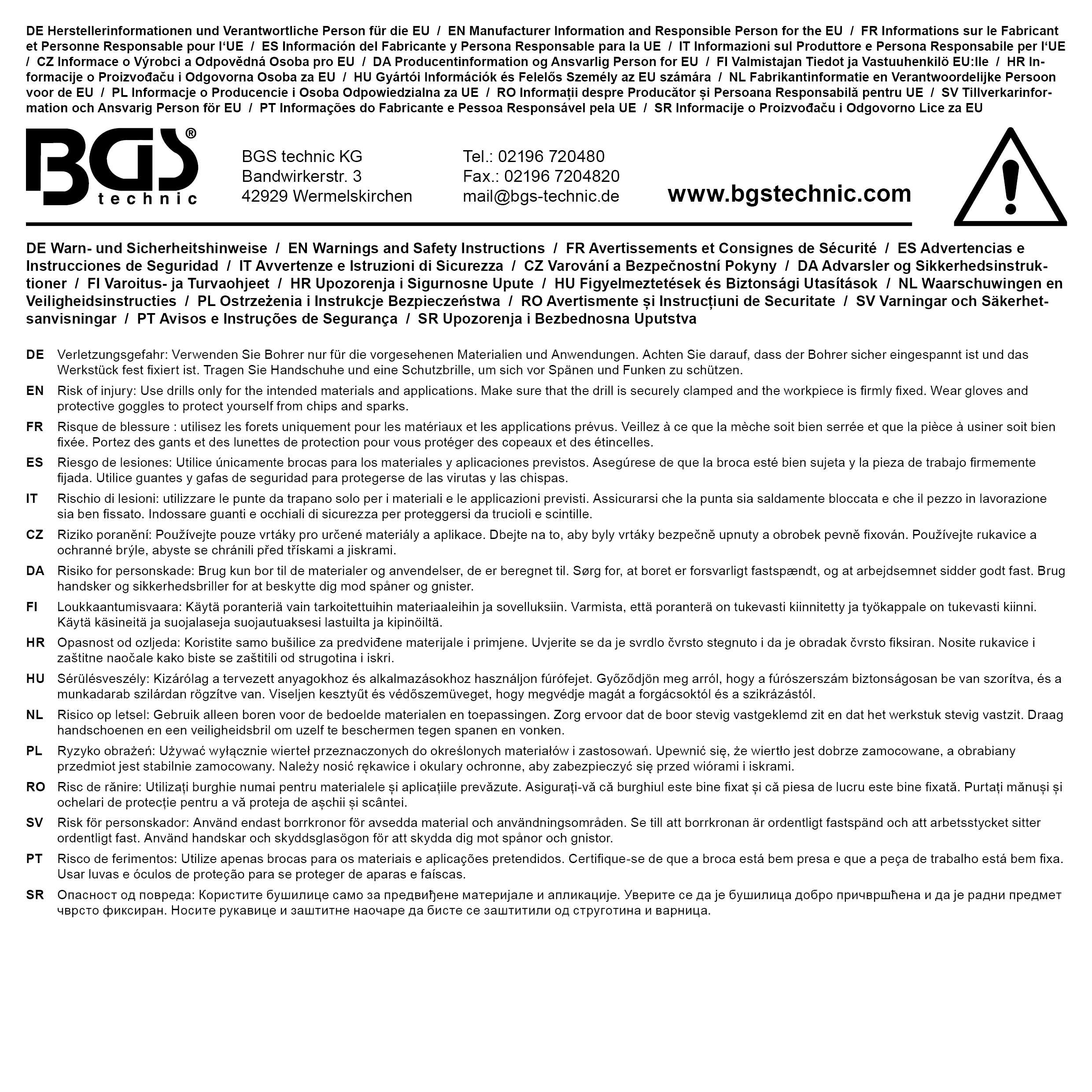 BGS Stufenbohrer- und Spiralbohrer-Satz | HSS | 4 - 12 / 4 - 20 mm | 2 - 5 mm | 10-tlg.