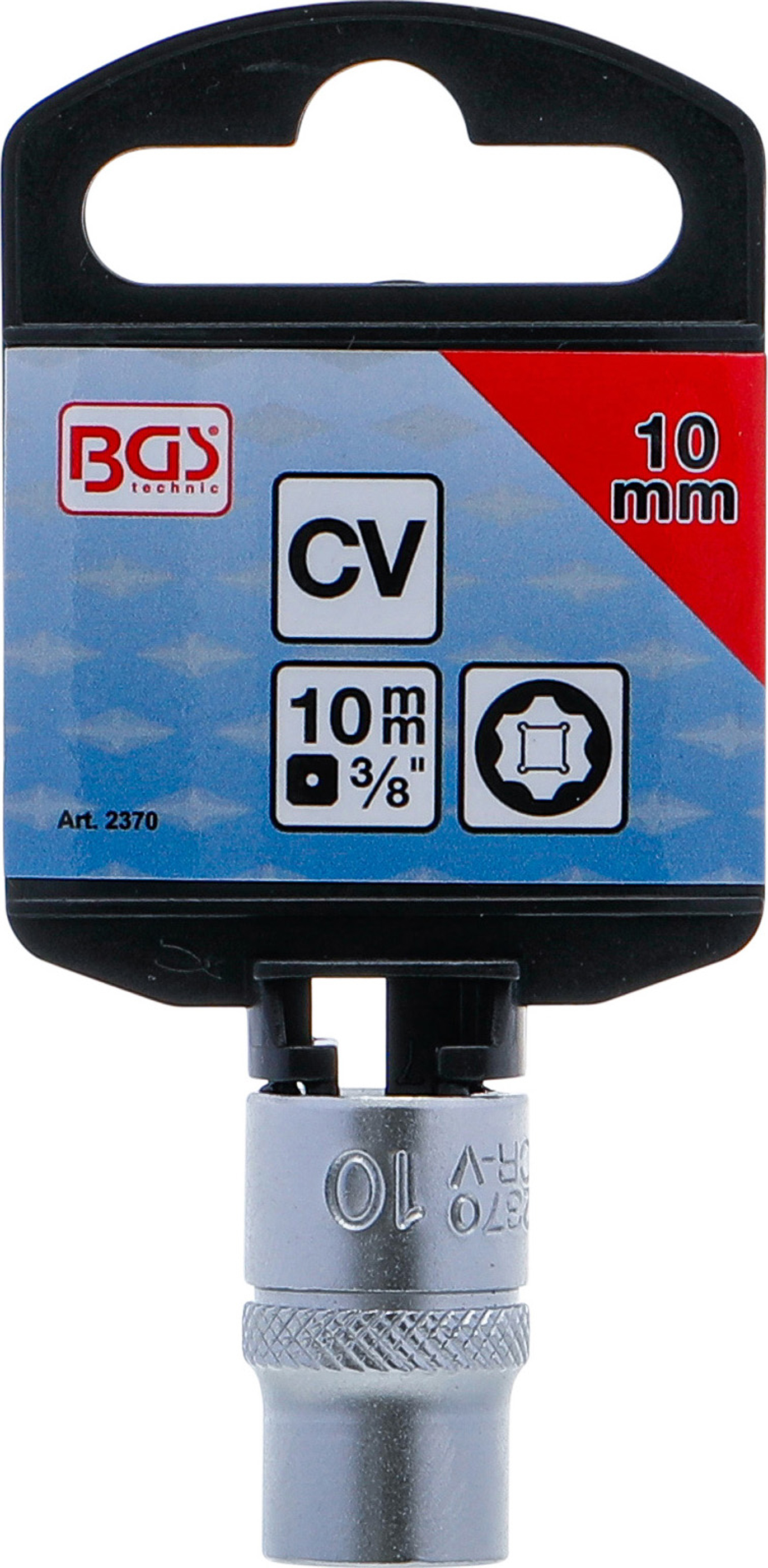 BGS Steckschlüssel-Einsatz Super Lock | Antrieb Innenvierkant 10 mm (3/8") | SW 10 mm